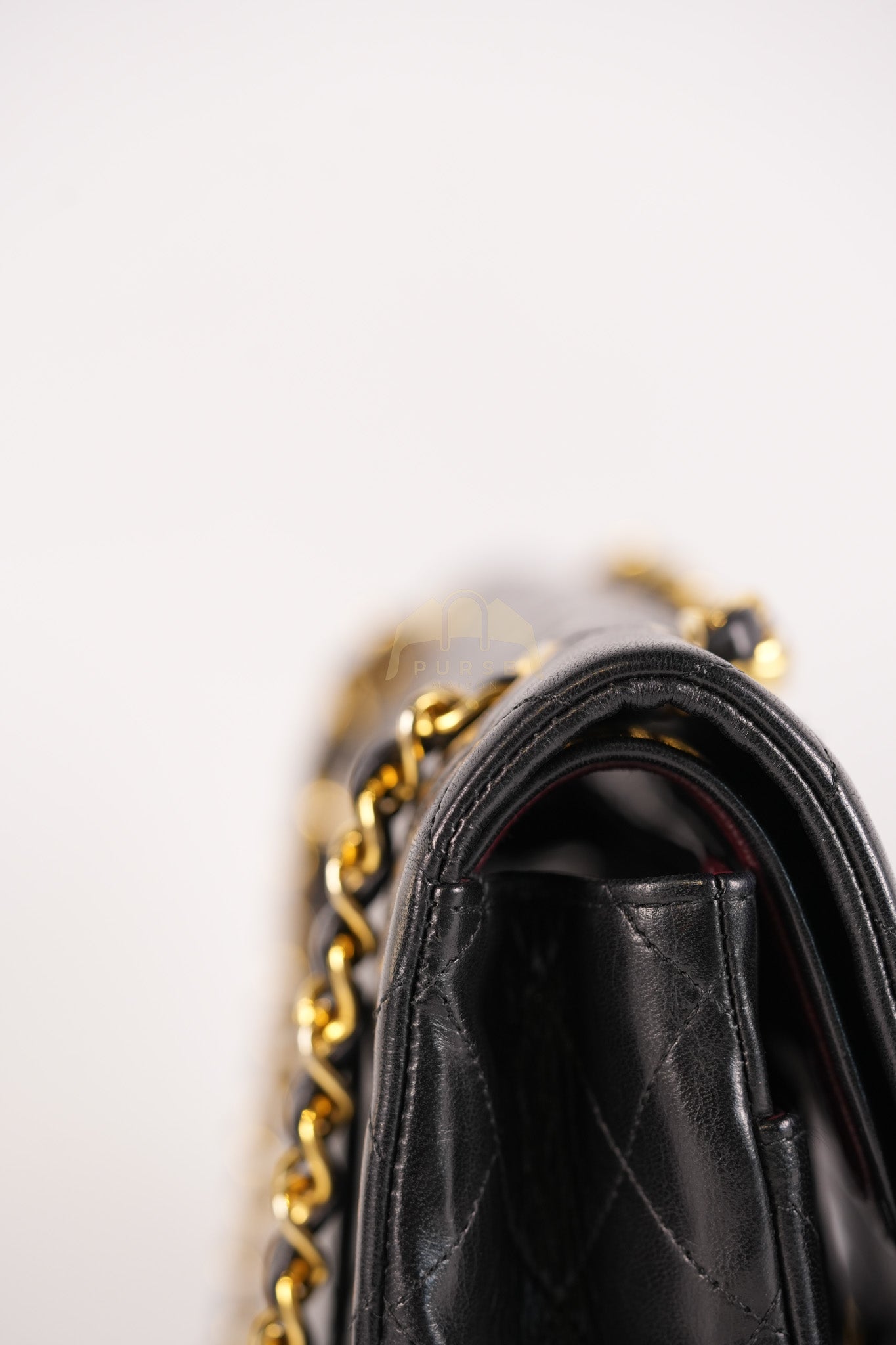 Classic Double Flap Medium Vintage in Lambskin Quilted Leather and Gold Hardware Series 1 | Purse Maison Luxury Bags Shop