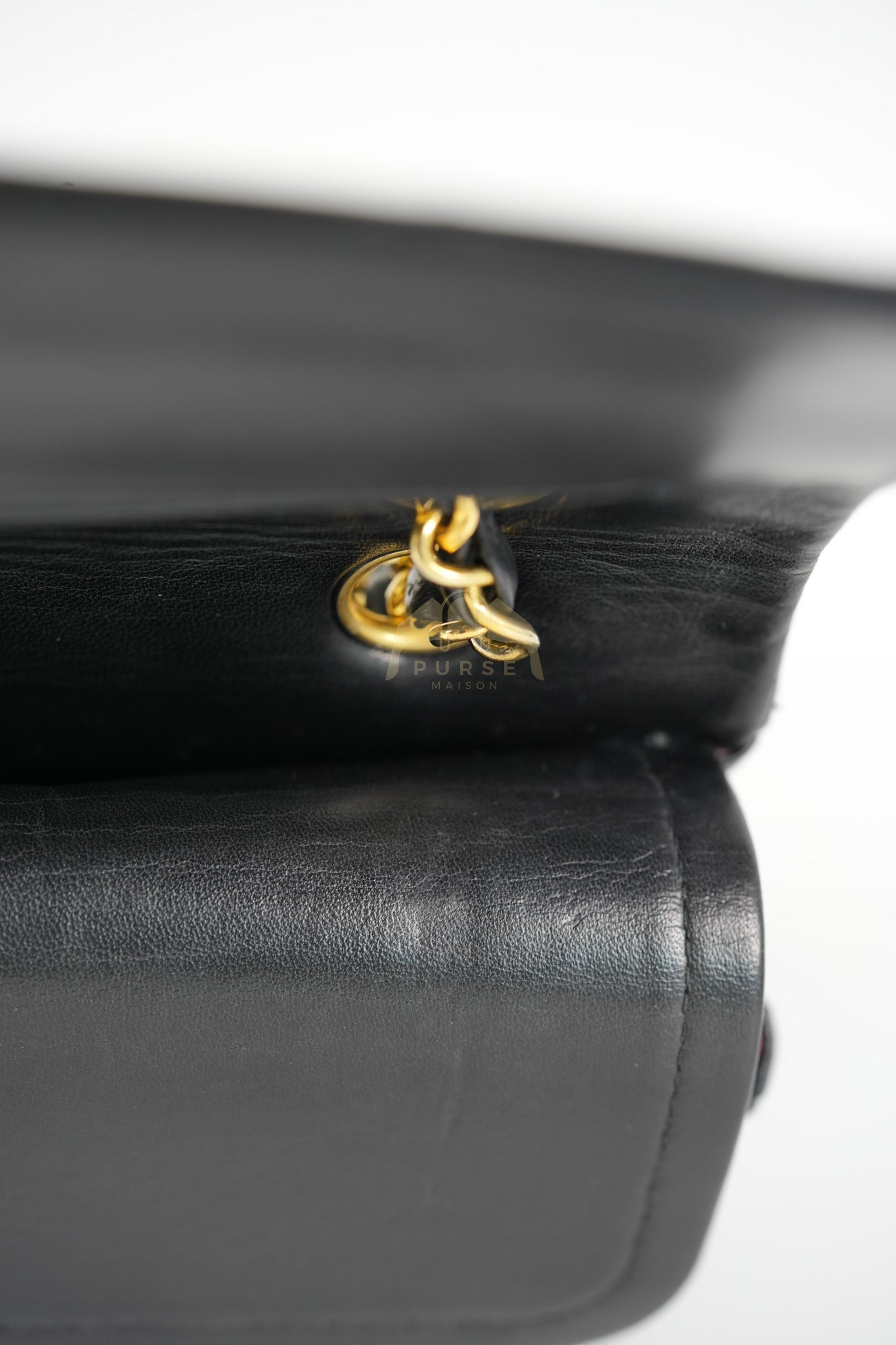 Classic Double Flap Medium Vintage in Lambskin Quilted Leather and Gold Hardware Series 1 | Purse Maison Luxury Bags Shop