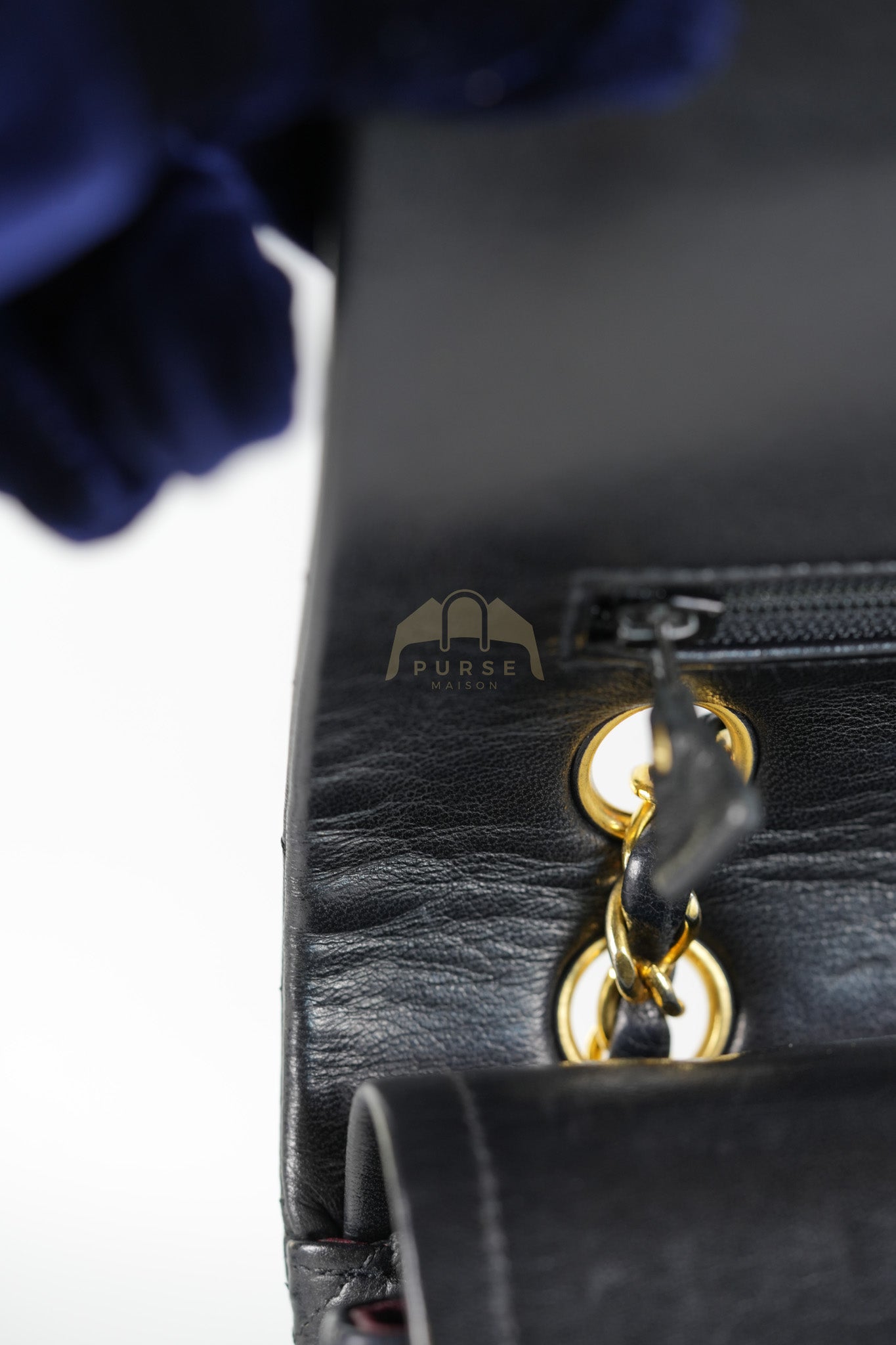 Classic Double Flap Medium Vintage in Lambskin Quilted Leather and Gold Hardware Series 1 | Purse Maison Luxury Bags Shop