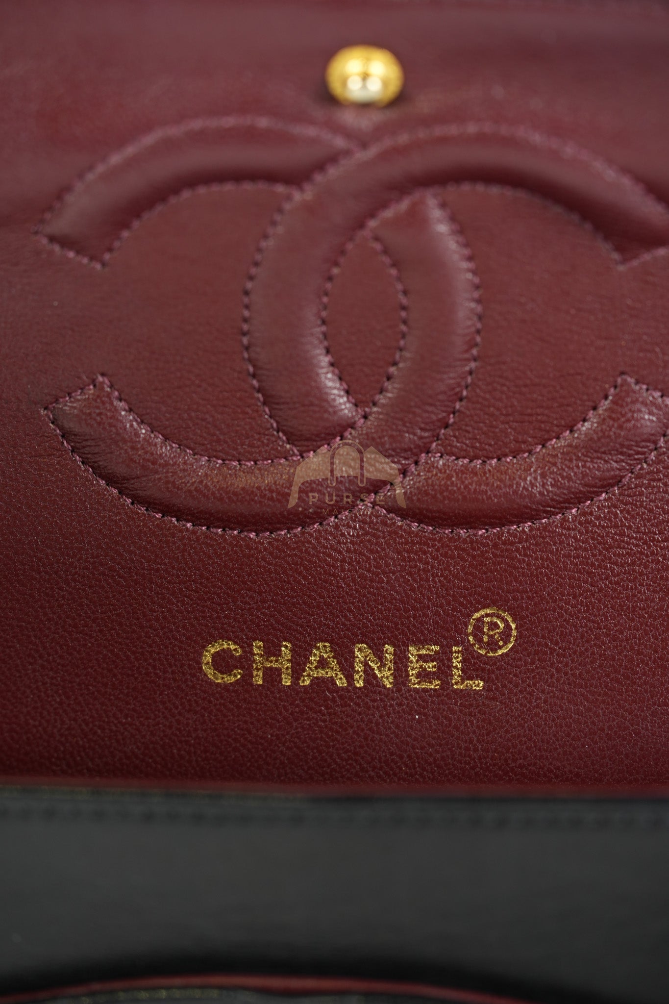 Classic Double Flap Medium Vintage in Lambskin Quilted Leather and Gold Hardware Series 1 | Purse Maison Luxury Bags Shop