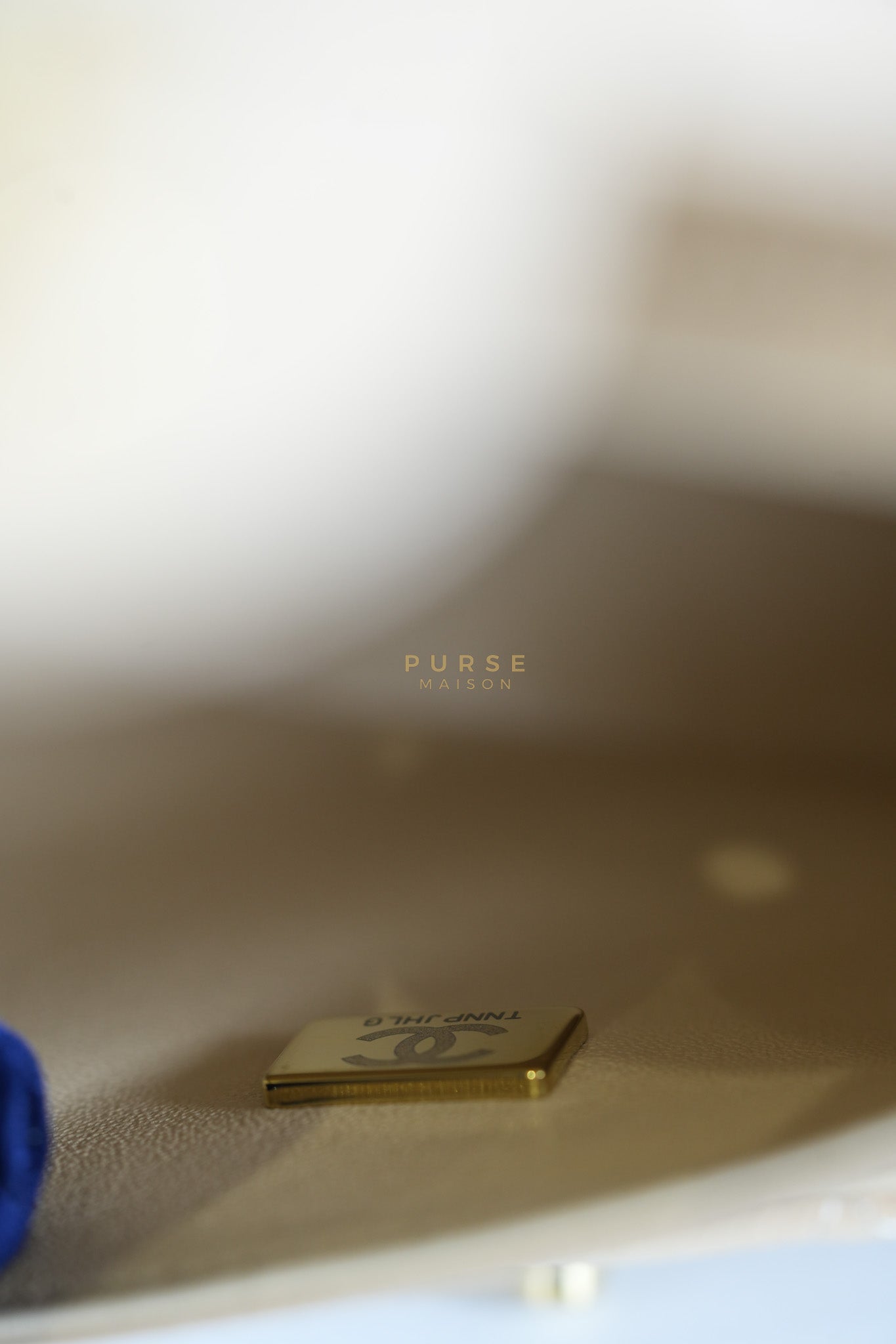 Classic Double Flap Small in Beige Clair Quilted Caviar Leather and Gold Hardware (Microchip) | Purse Maison Luxury Bags Shop