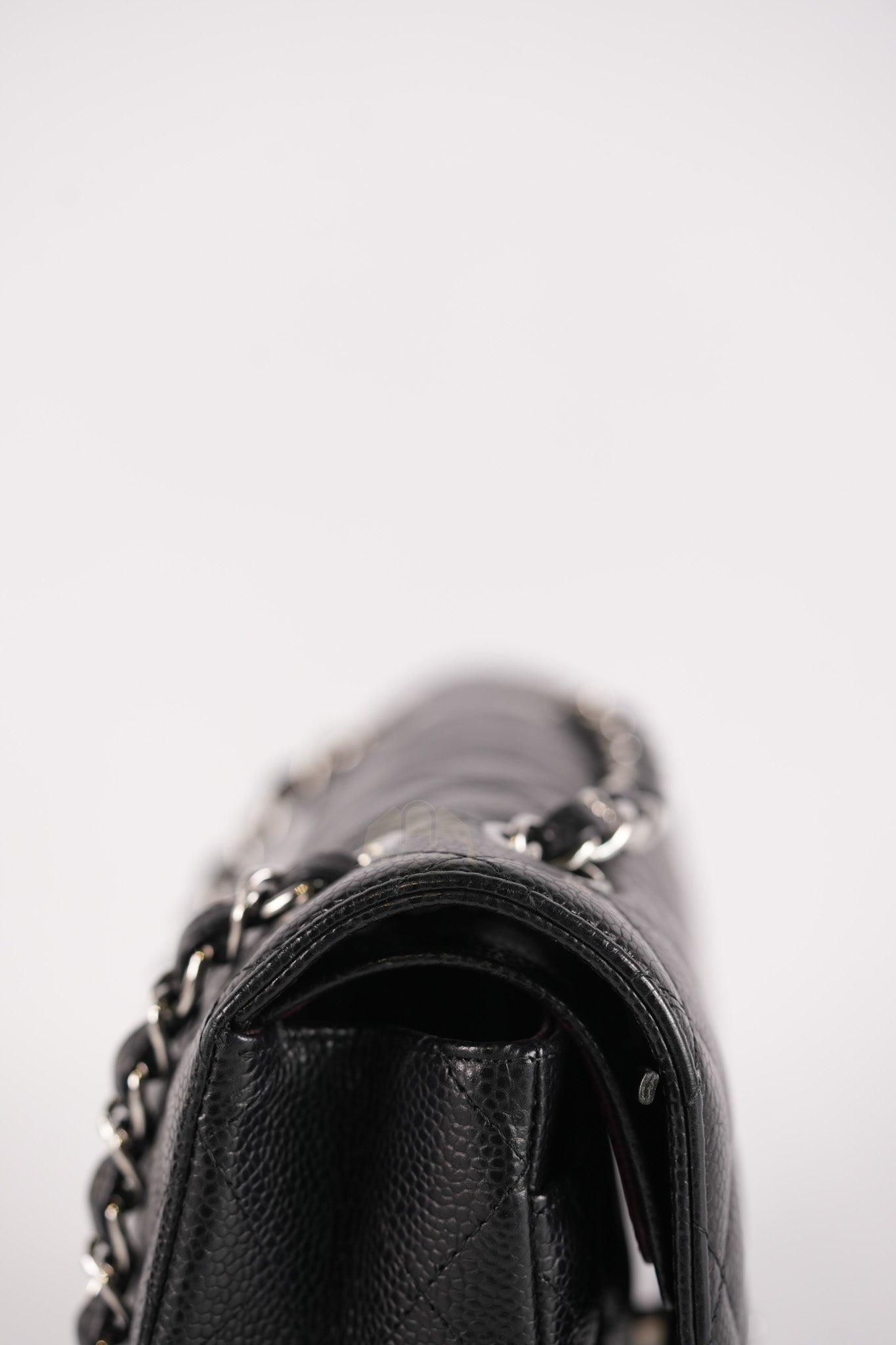 Classic Double Flap Small in Black Caviar Leather and Silver Hardware (Microchip) | Purse Maison Luxury Bags Shop