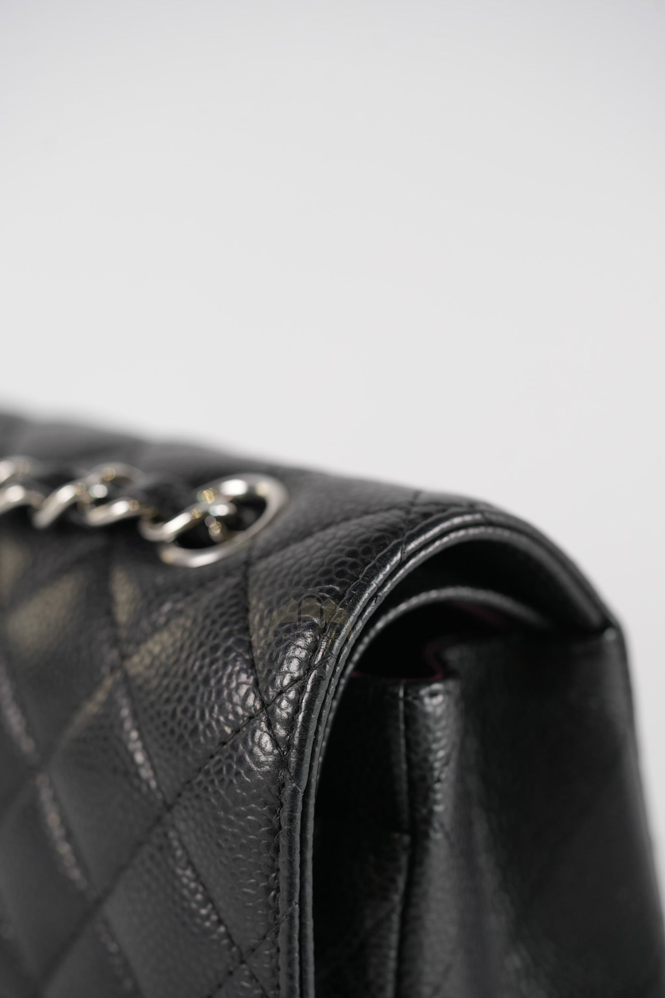 Classic Double Flap Small in Black Caviar Leather and Silver Hardware (Microchip) | Purse Maison Luxury Bags Shop