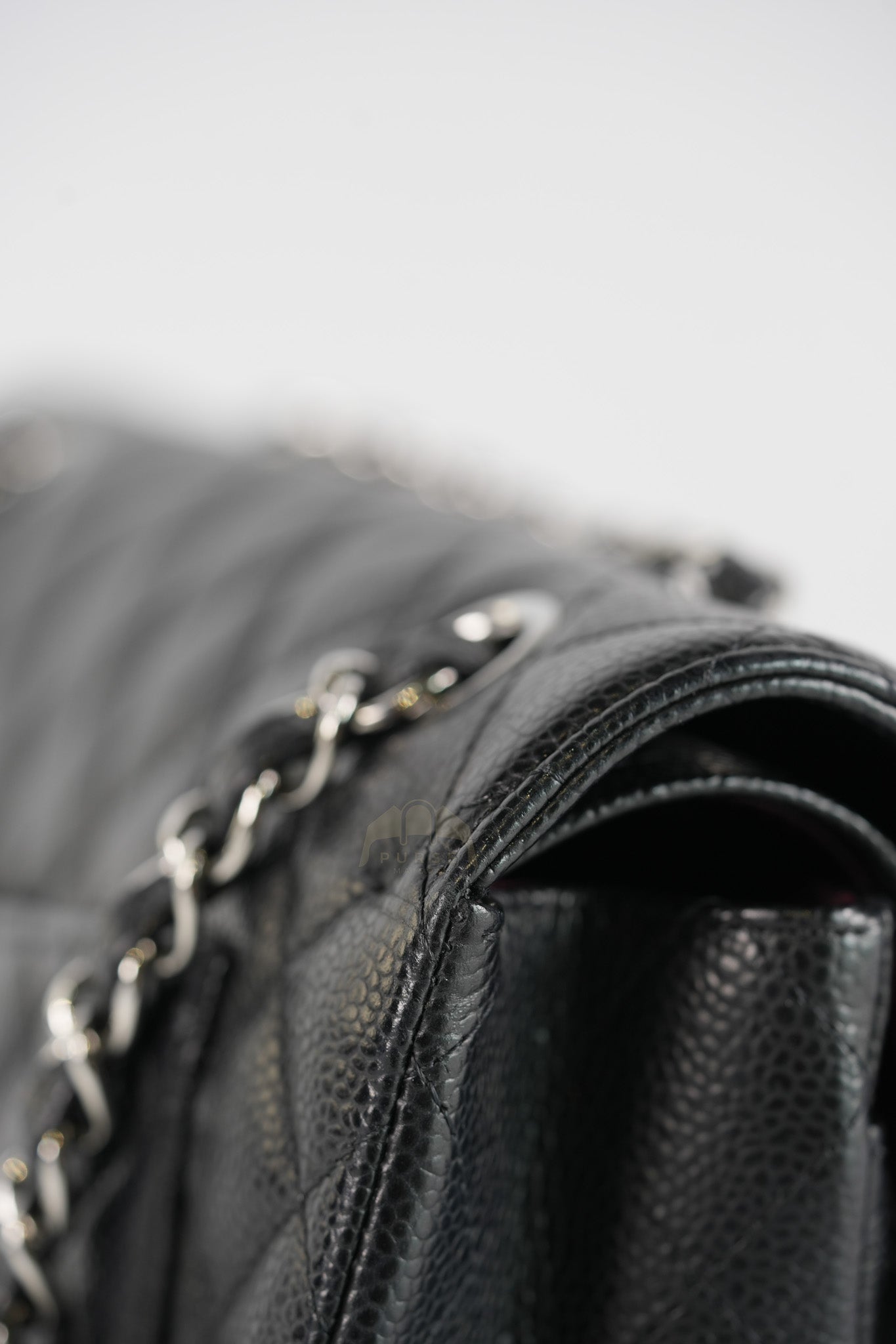 Classic Double Flap Small in Black Caviar Leather and Silver Hardware (Microchip) | Purse Maison Luxury Bags Shop