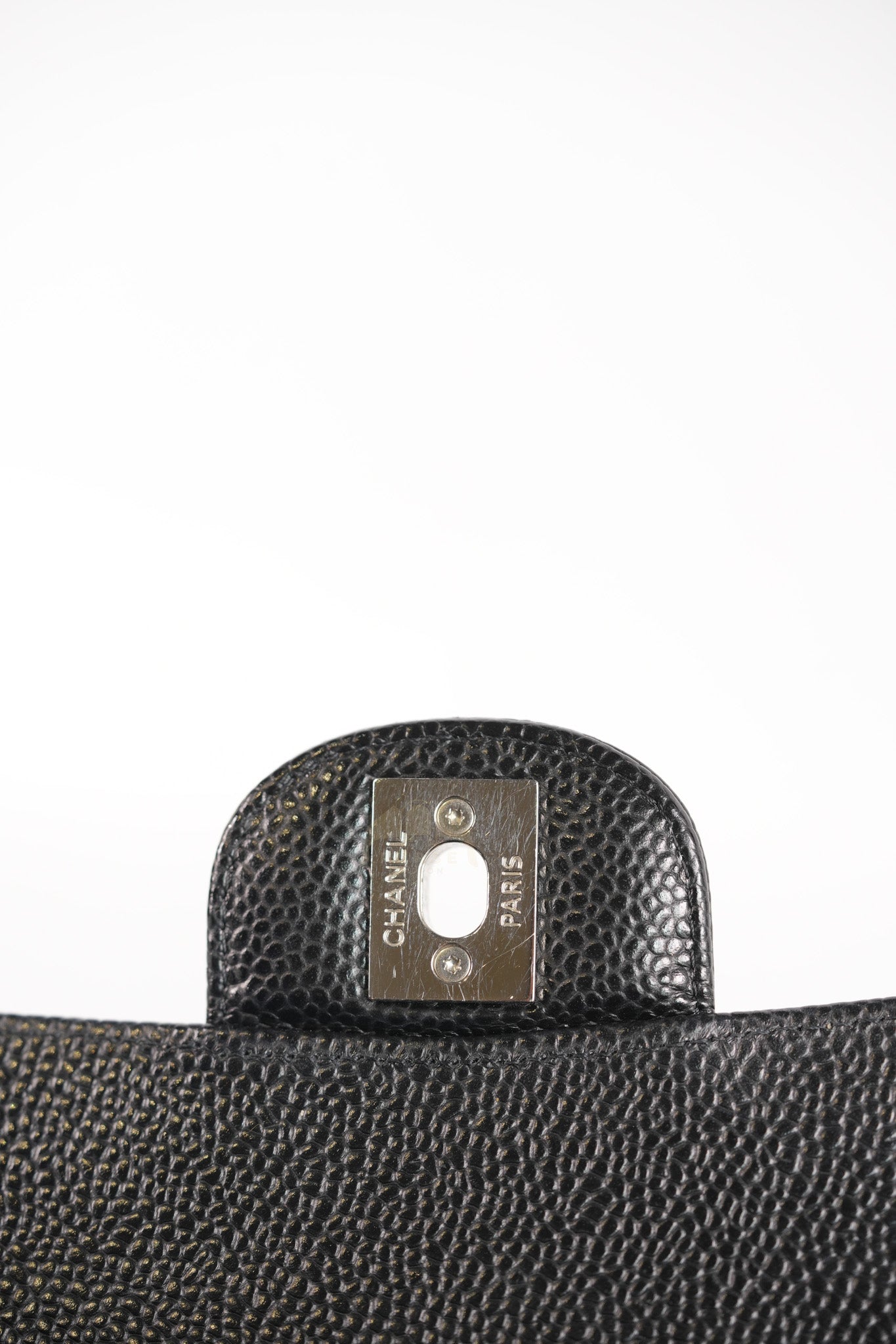 Classic Double Flap Small in Black Caviar Leather and Silver Hardware (Microchip) | Purse Maison Luxury Bags Shop