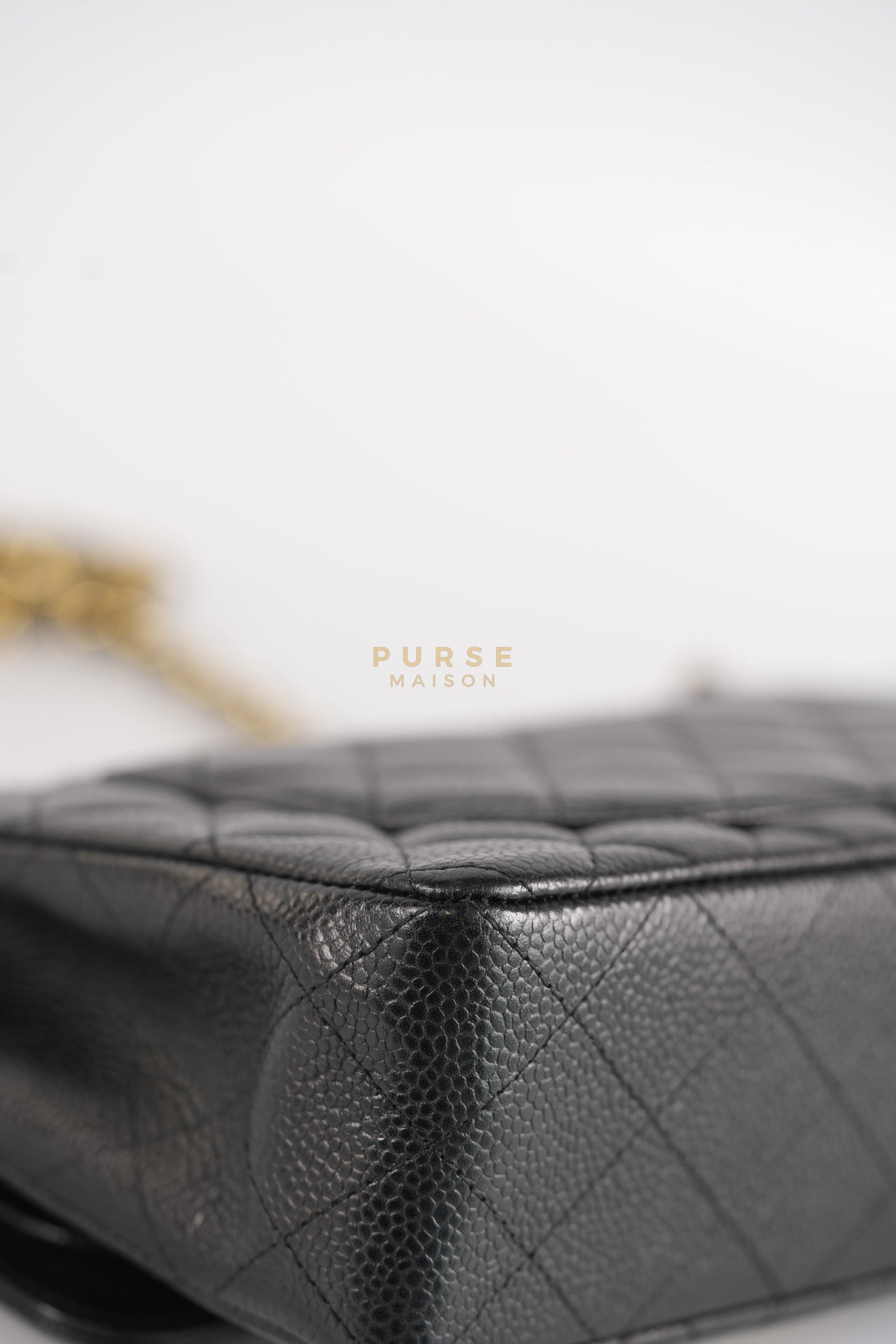 Classic Double Flap Medium in Black Caviar Leather & Gold Hardware Series 20 | Purse Maison Luxury Bags Shop