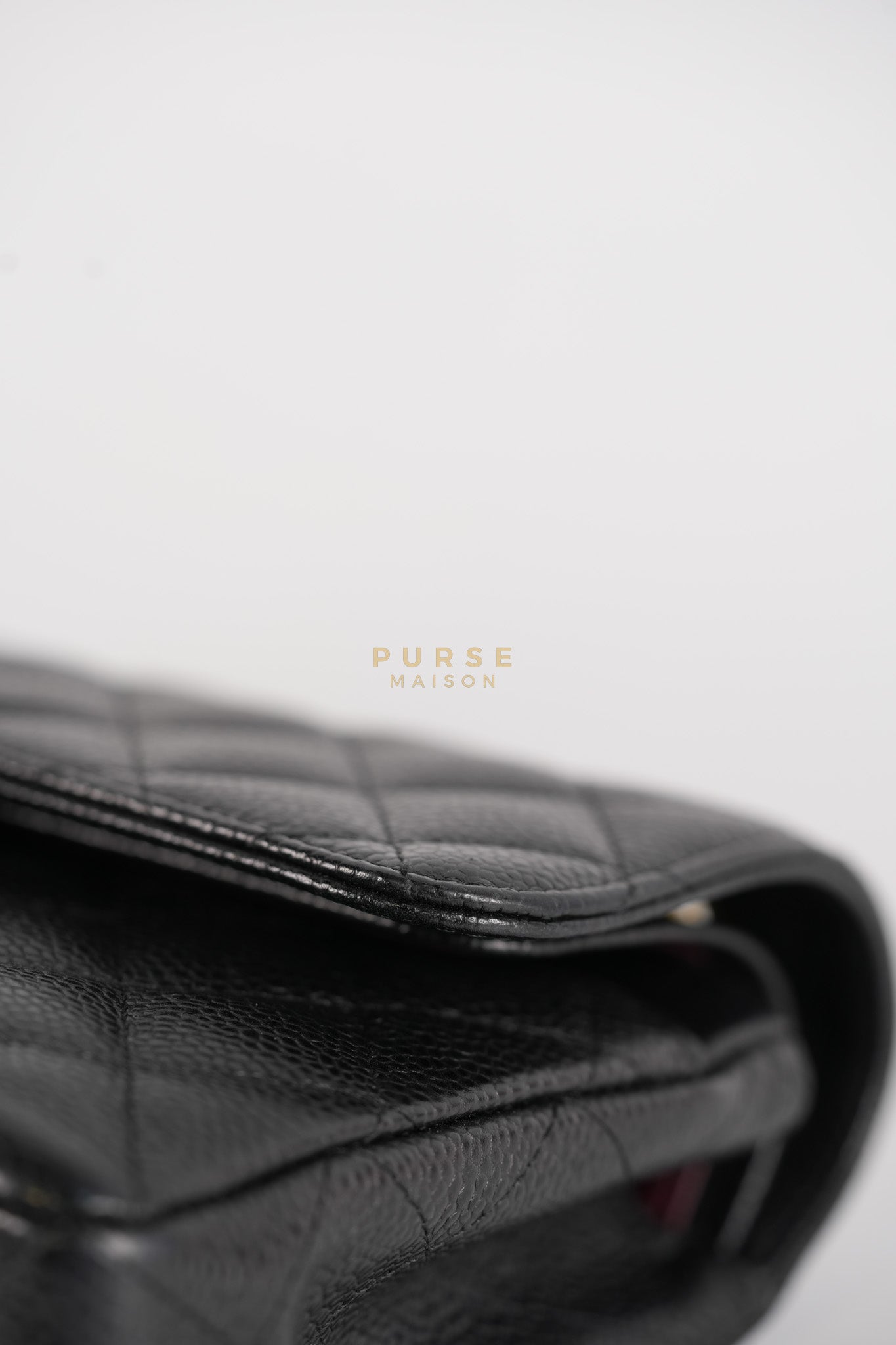 Classic Double Flap Medium in Black Caviar Leather & Gold Hardware Series 20 | Purse Maison Luxury Bags Shop