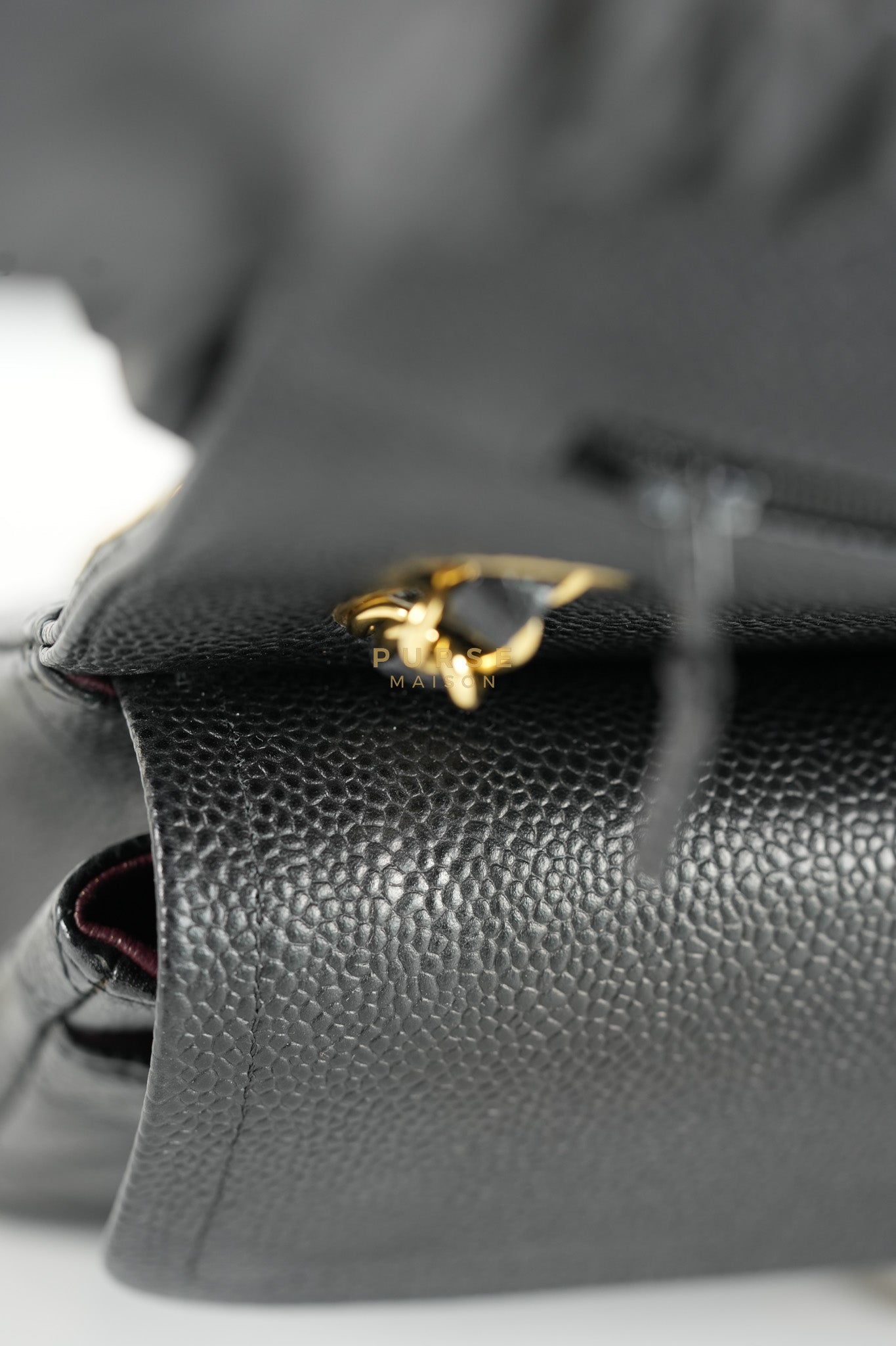 Classic Double Flap Medium in Black Caviar Leather & Gold Hardware Series 20 | Purse Maison Luxury Bags Shop