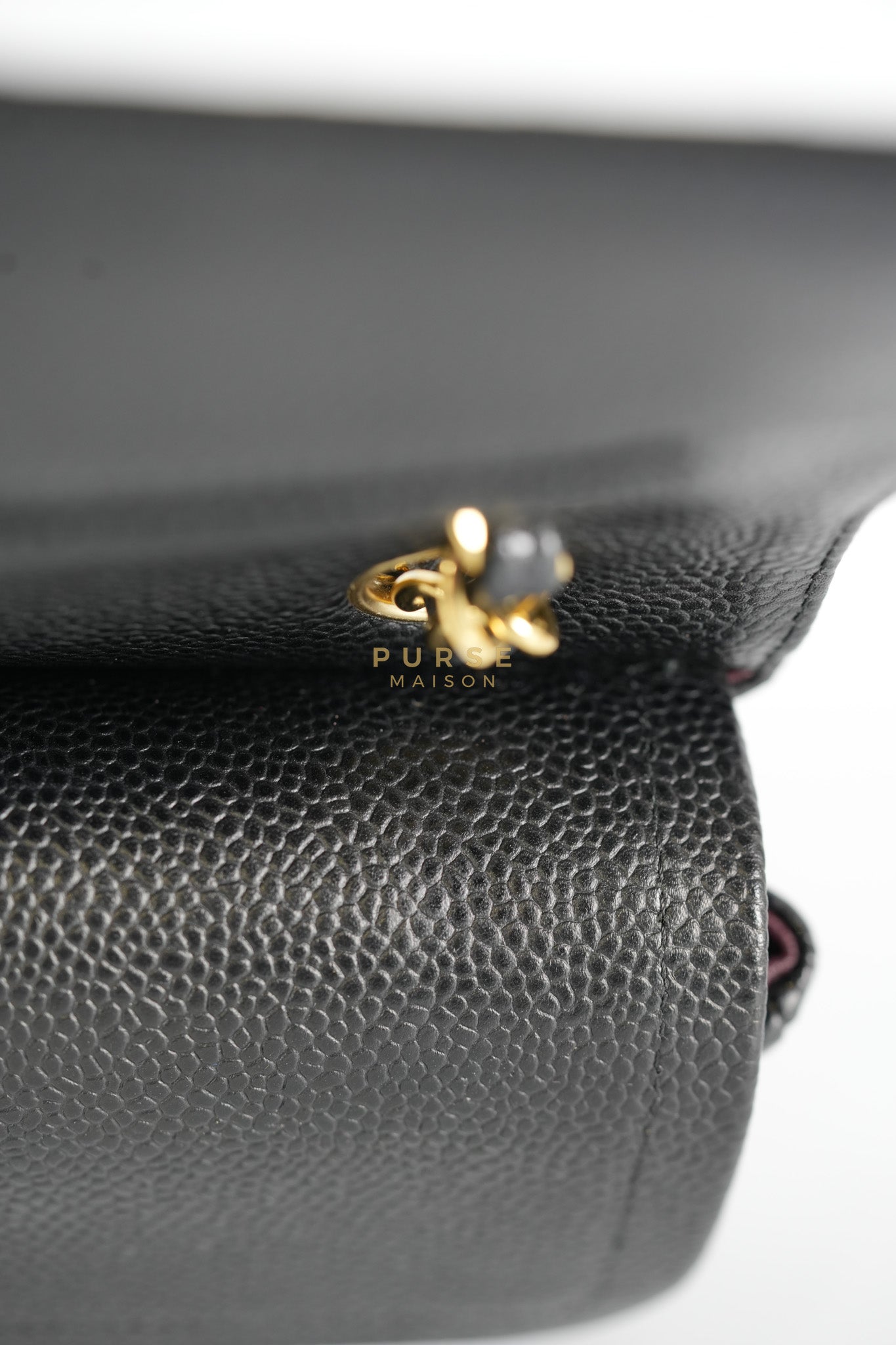 Classic Double Flap Medium in Black Caviar Leather & Gold Hardware Series 20 | Purse Maison Luxury Bags Shop