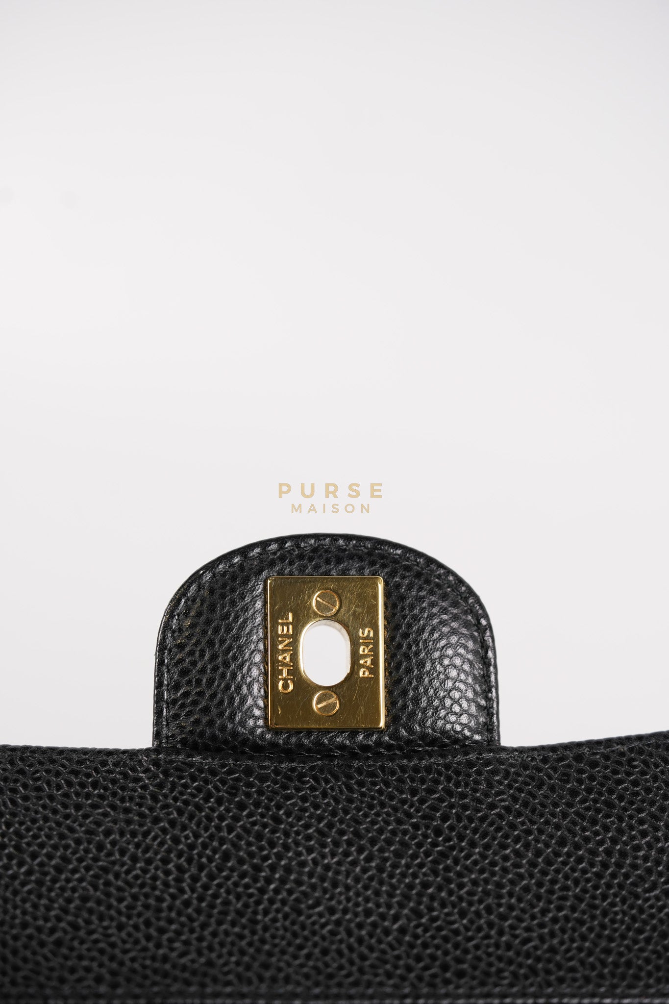 Classic Double Flap Medium in Black Caviar Leather & Gold Hardware Series 20 | Purse Maison Luxury Bags Shop