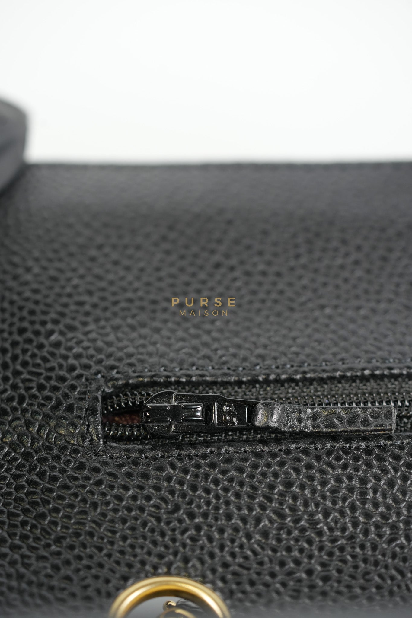 Classic Double Flap Medium in Black Caviar Leather & Gold Hardware Series 20 | Purse Maison Luxury Bags Shop