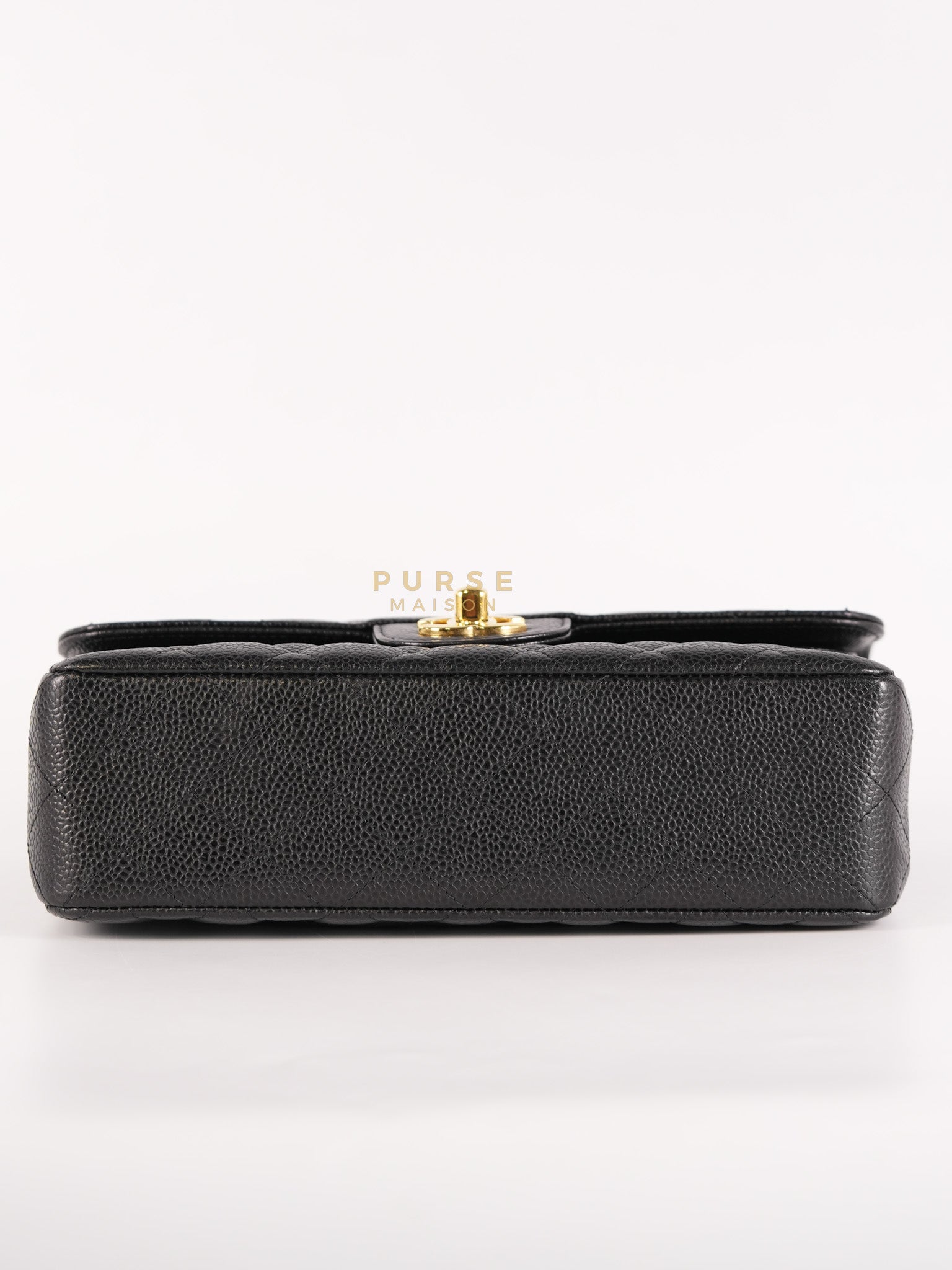 Classic Double Flap Medium in Black Caviar Leather & Gold Hardware Series 20 | Purse Maison Luxury Bags Shop