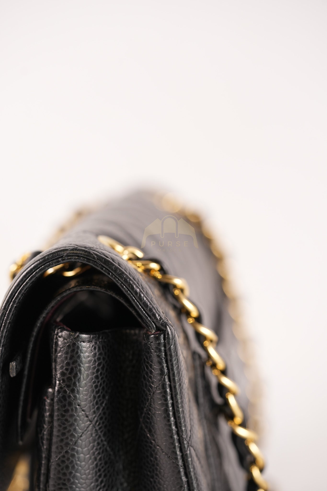 Classic Double Flap Small in Black Caviar Leather & Gold Hardware Series 29 | Purse Maison Luxury Bags Shop