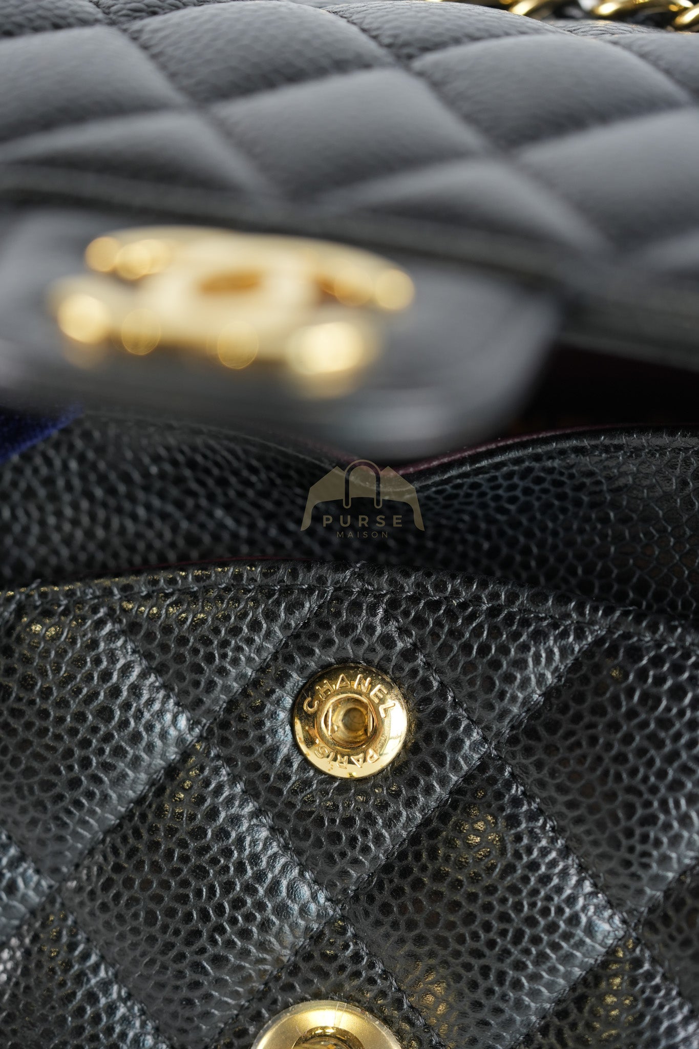Classic Double Flap Small in Black Caviar Leather & Gold Hardware Series 29 | Purse Maison Luxury Bags Shop