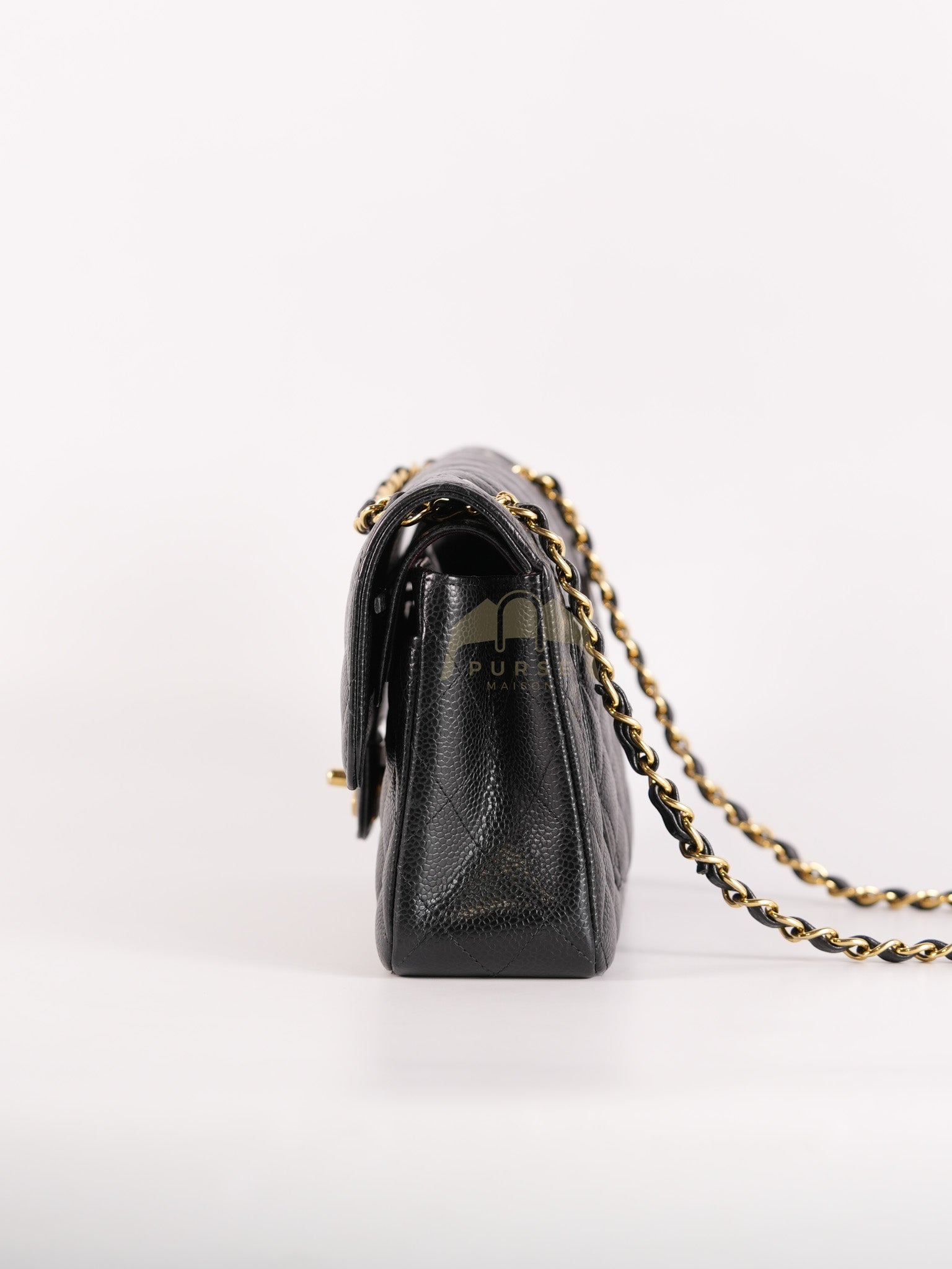 Classic Double Flap Small in Black Caviar Leather & Gold Hardware Series 29 | Purse Maison Luxury Bags Shop