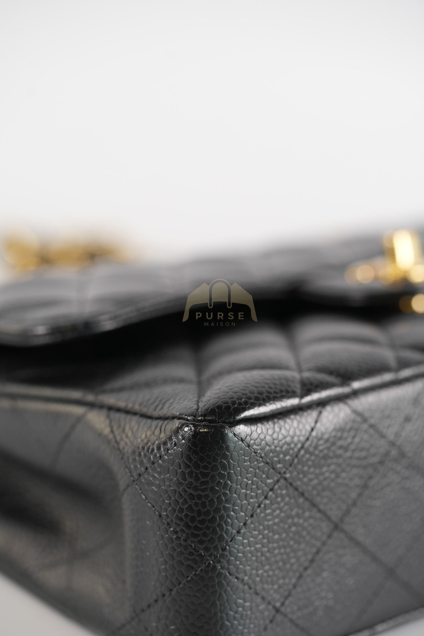 Classic Double Flap Small in Black Caviar Leather & Gold Hardware Series 29 | Purse Maison Luxury Bags Shop