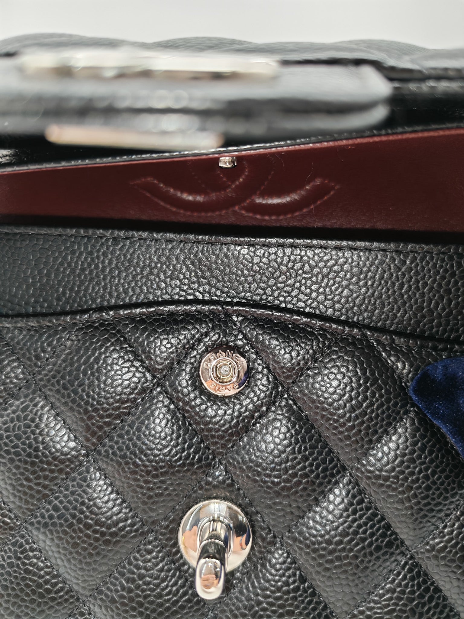 Classic Double Flap Small in Black Caviar Silver Hardware (Microchip) | Purse Maison Luxury Bags Shop