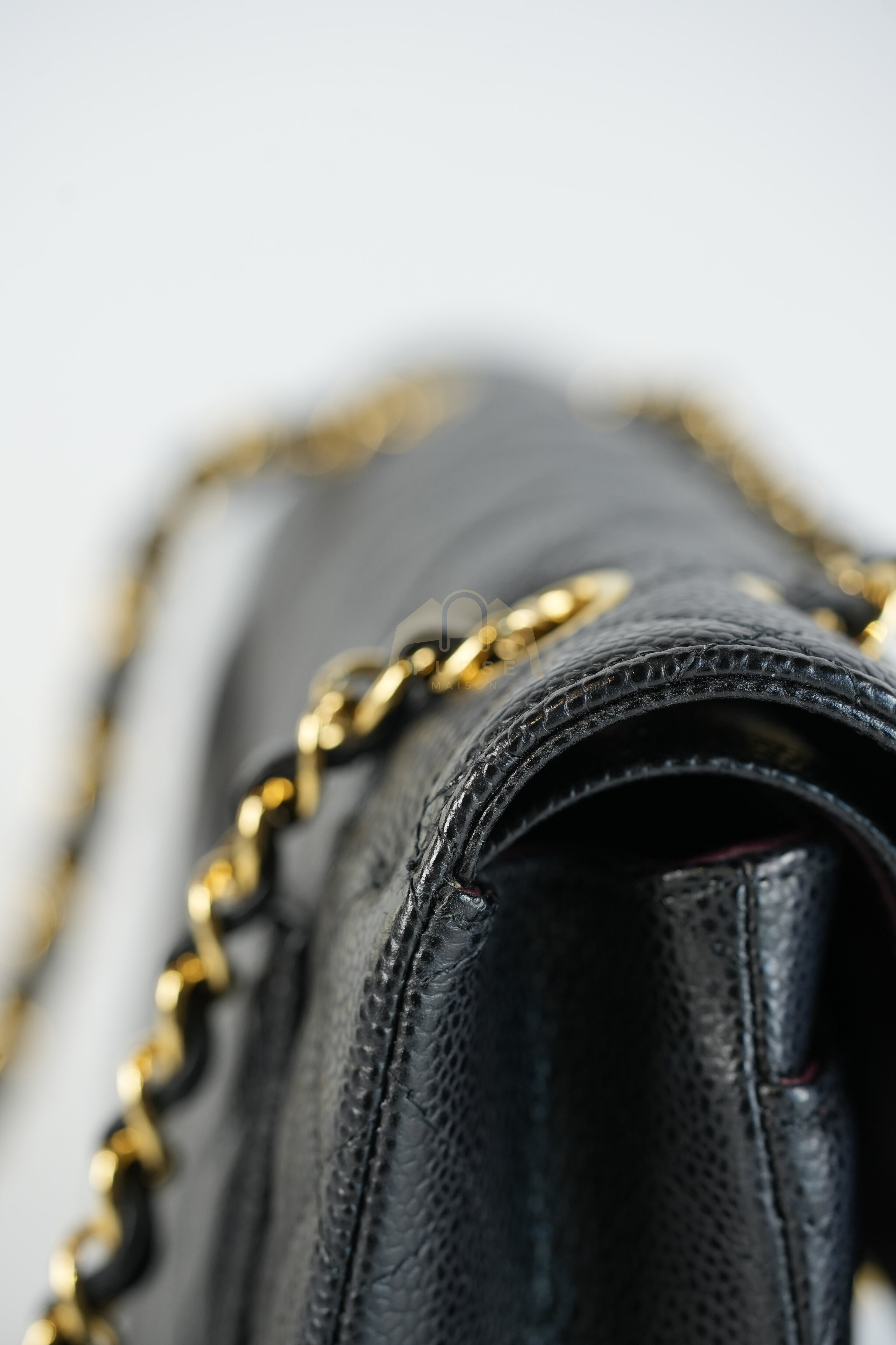 Classic Double Flap Small in Black Quilted Caviar Leather and Gold Hardware Series 28 | Purse Maison Luxury Bags Shop