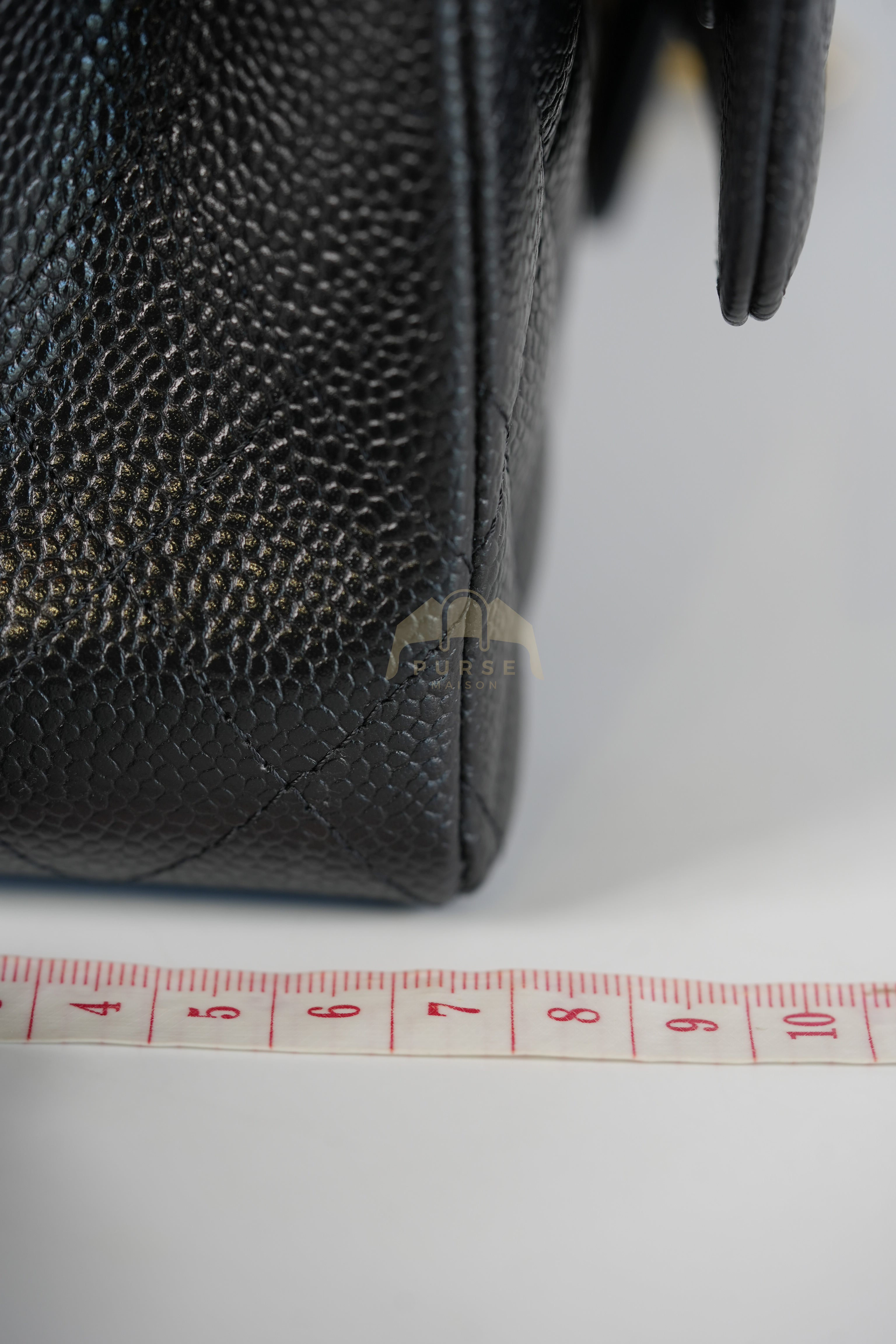 Classic Double Flap Small in Black Quilted Caviar Leather and Gold Hardware Series 29 | Purse Maison Luxury Bags Shop