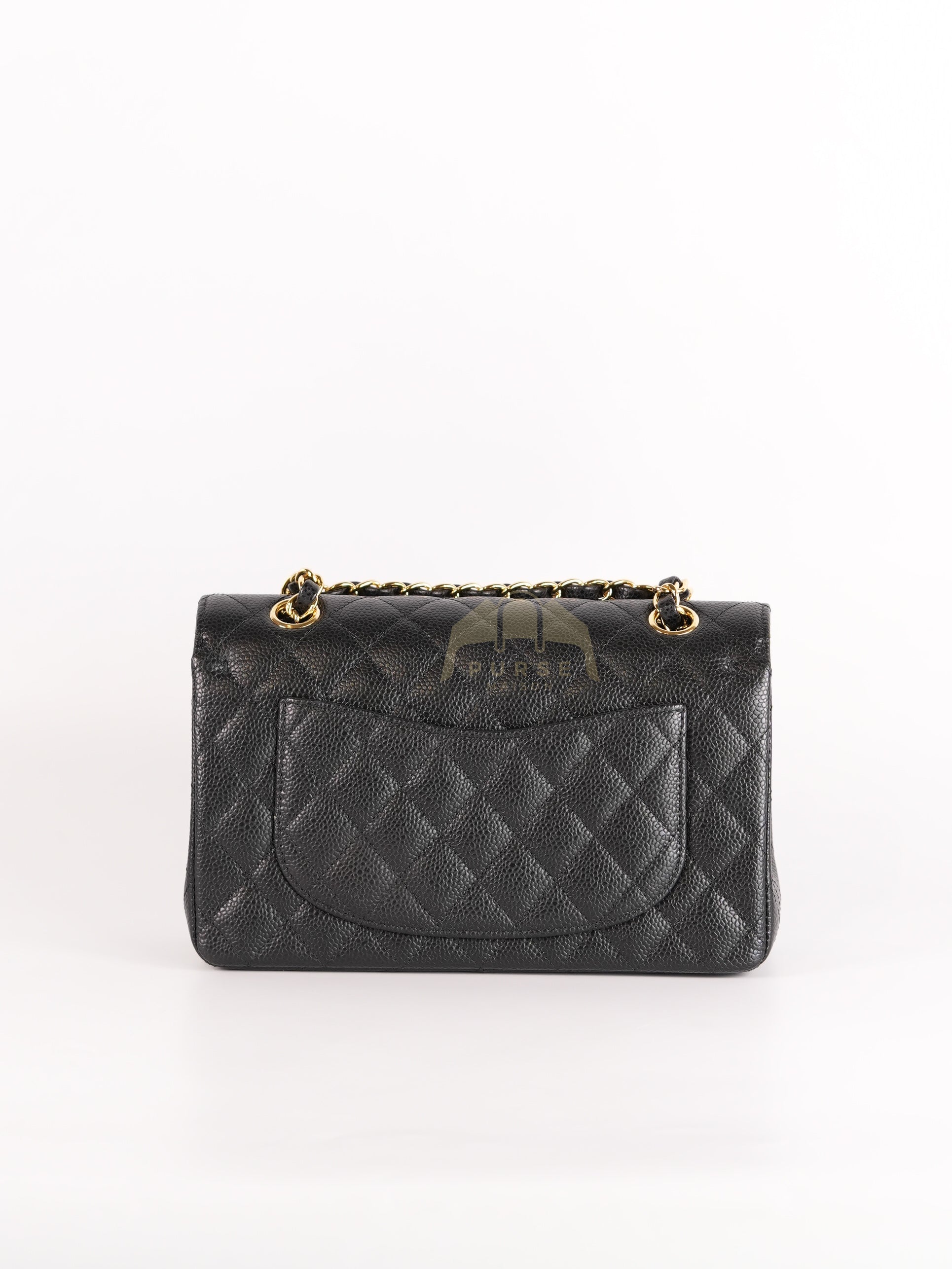 Classic Double Flap Small in Black Quilted Caviar Leather and Gold Hardware Series 29 | Purse Maison Luxury Bags Shop