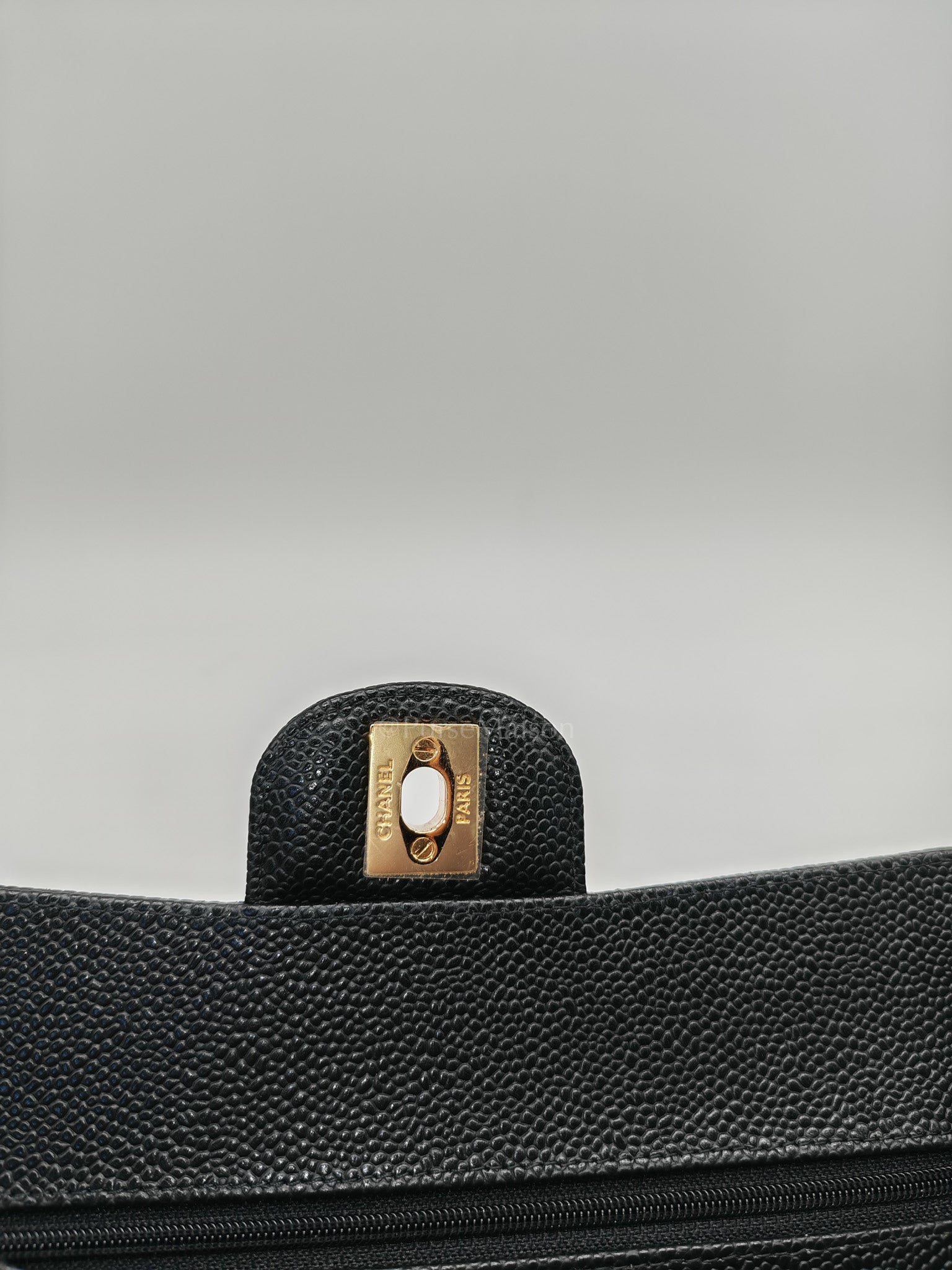 Classic Double Flap Small in Black Quilted Caviar Leather & Gold Hardware Series 30 | Purse Maison Luxury Bags Shop