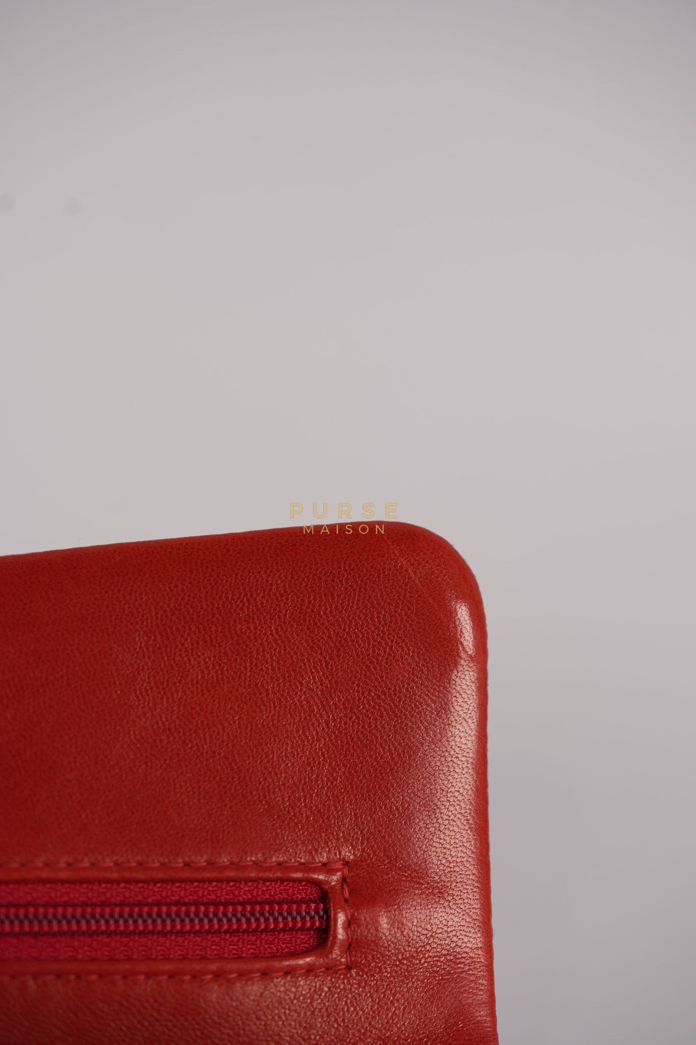 Classic Double Flap Small Vintage in Red Lambskin Leather and 24k Gold Hardware Series 6 | Purse Maison Luxury Bags Shop