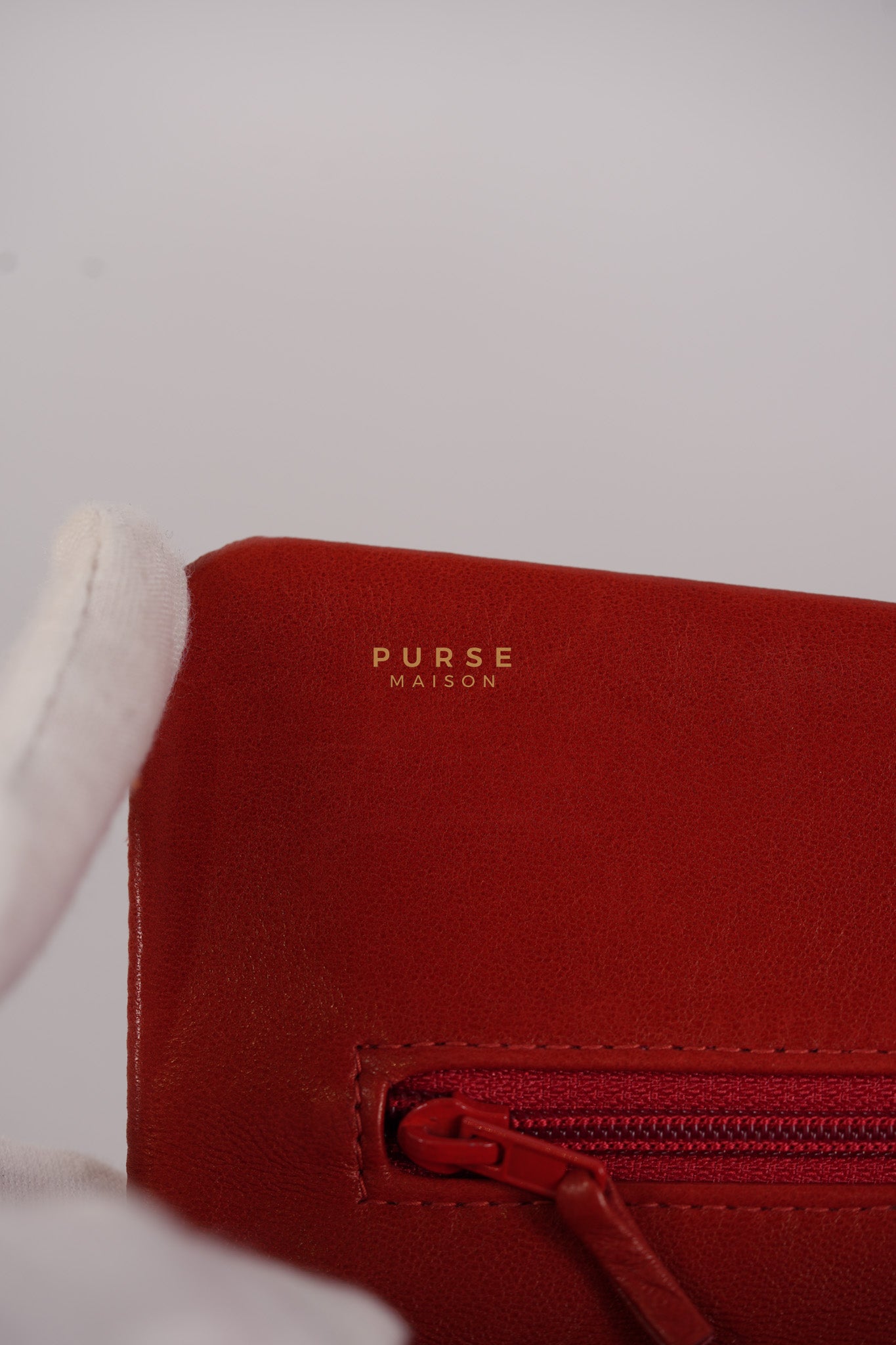 Classic Double Flap Small Vintage in Red Lambskin Leather and 24k Gold Hardware Series 6 | Purse Maison Luxury Bags Shop