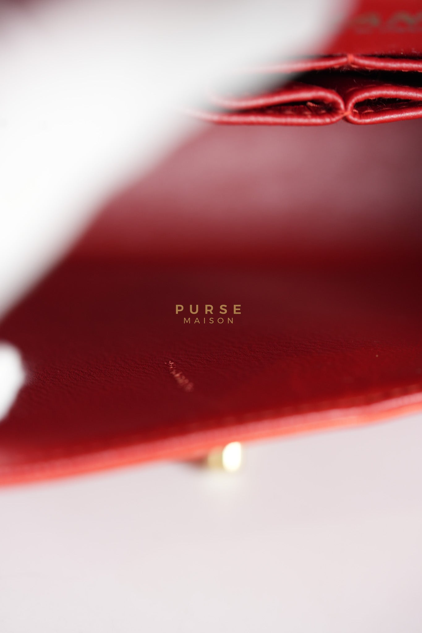 Classic Double Flap Small Vintage in Red Lambskin Leather and 24k Gold Hardware Series 6 | Purse Maison Luxury Bags Shop