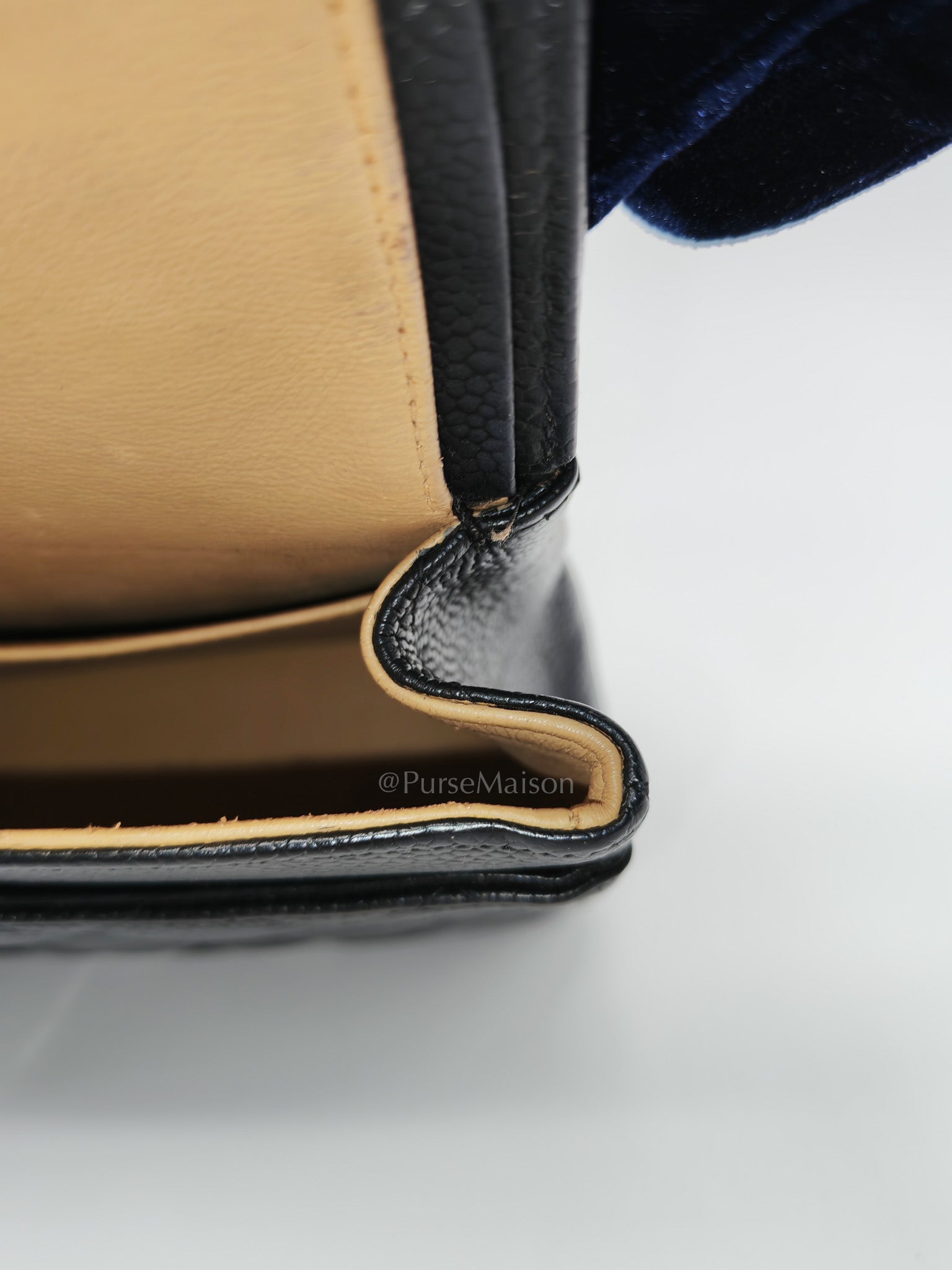 Classic Double Flap Vintage Small in Black Caviar Leather and Silver Hardware Series 6 | Purse Maison Luxury Bags Shop