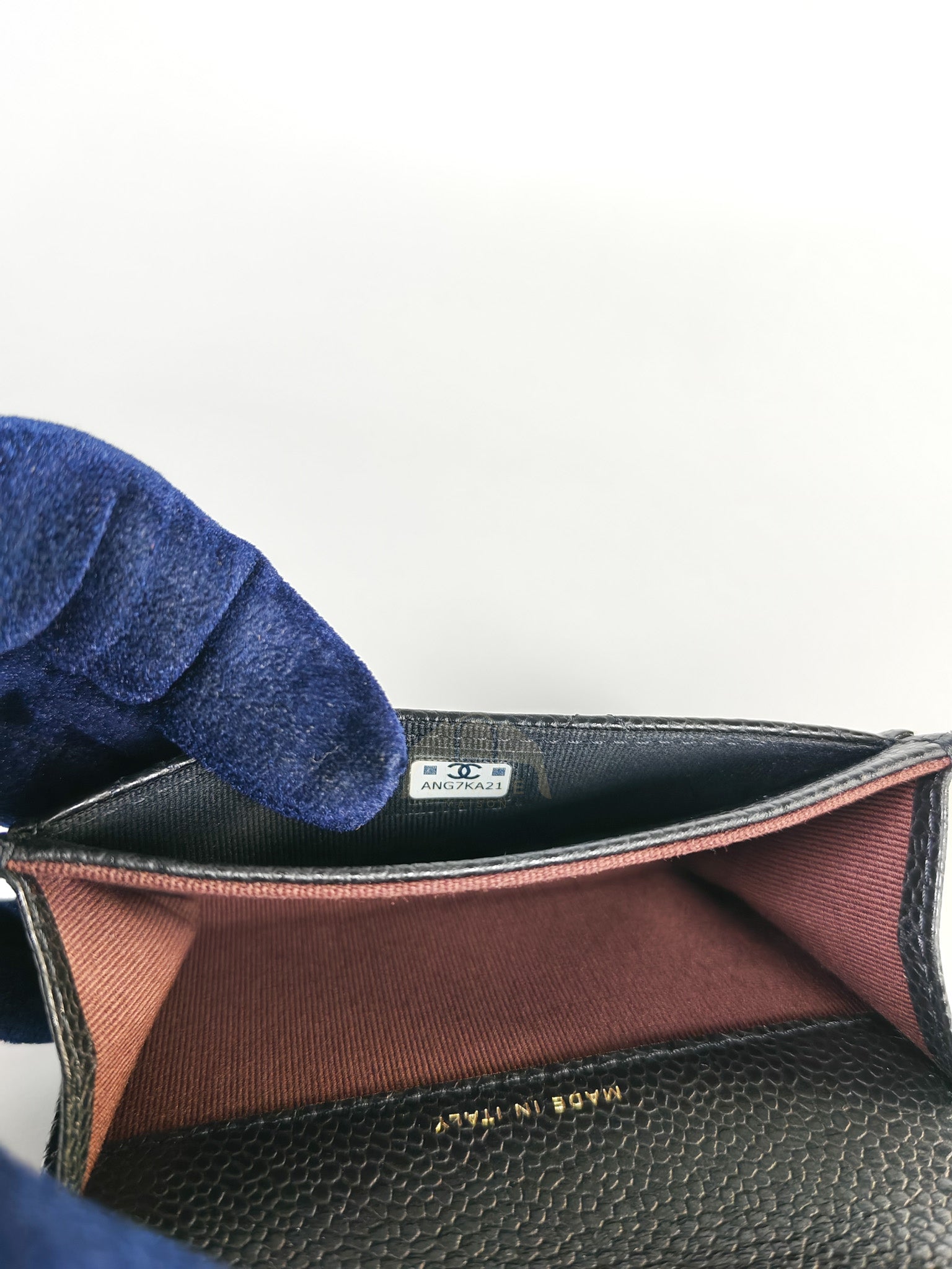 Classic Flap Card Holder in Black Caviar Leather Gold Hardware Microchip(ANG7KA21) | Purse Maison Luxury Bags Shop