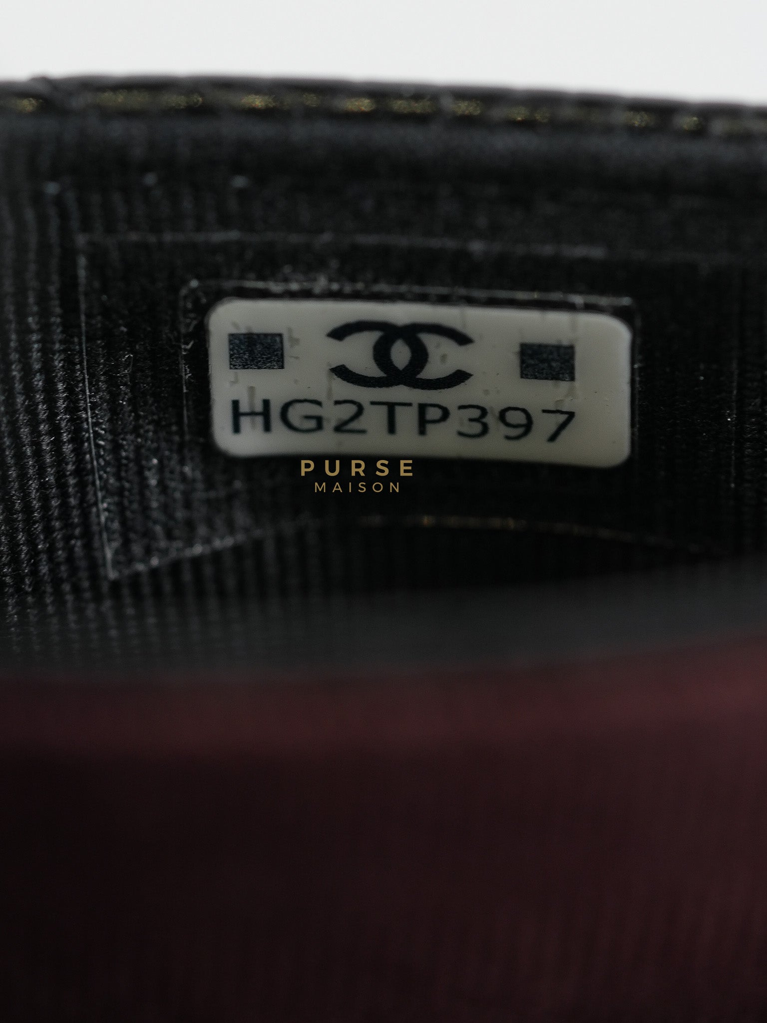 Classic Flap Card Holder in Black Quilted Caviar Leather & Gold Hardware Microchip | Purse Maison Luxury Bags Shop