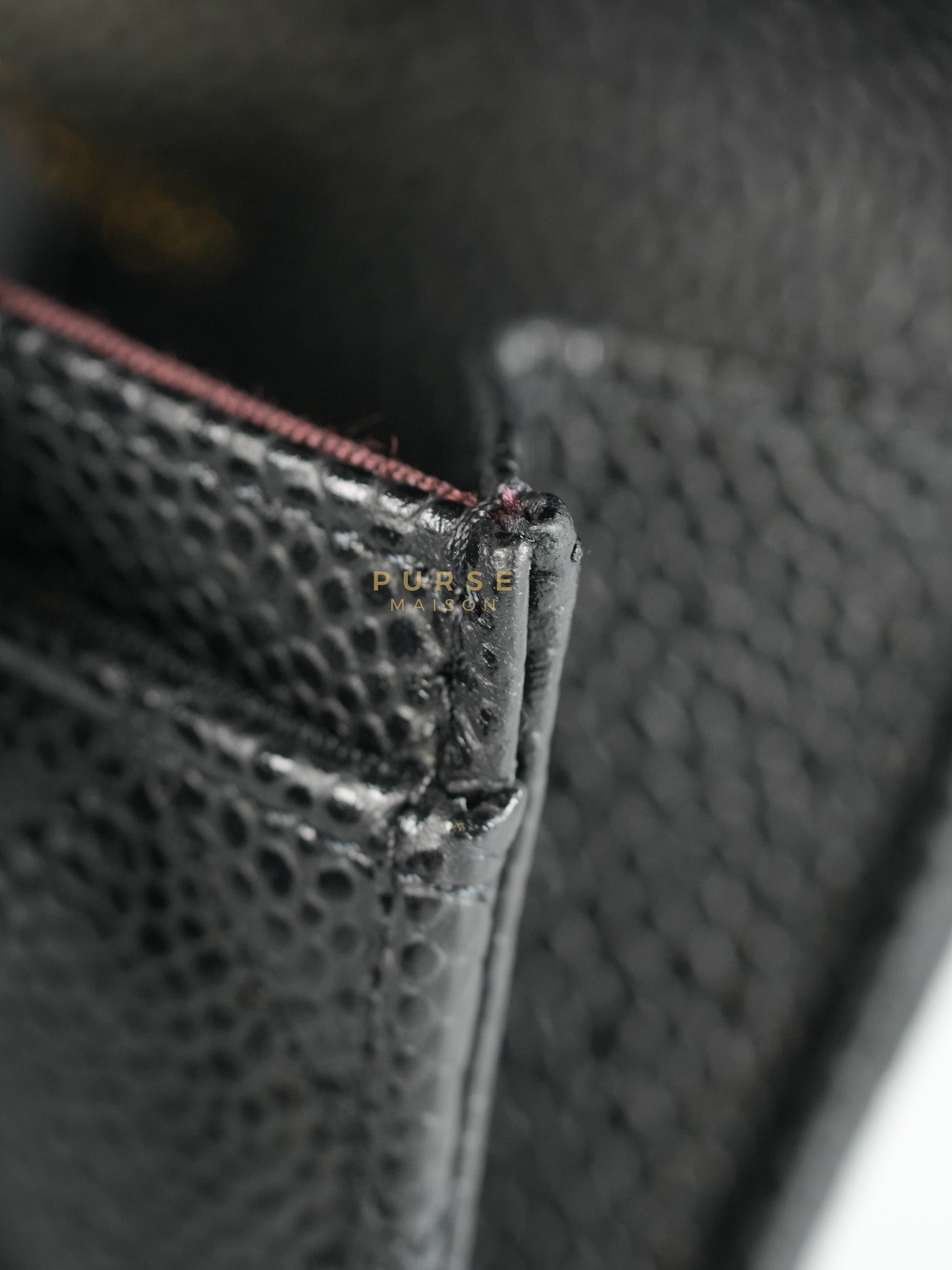 Classic Flap Card Holder in Black Quilted Caviar Leather & Gold Hardware Series 31 | Purse Maison Luxury Bags Shop