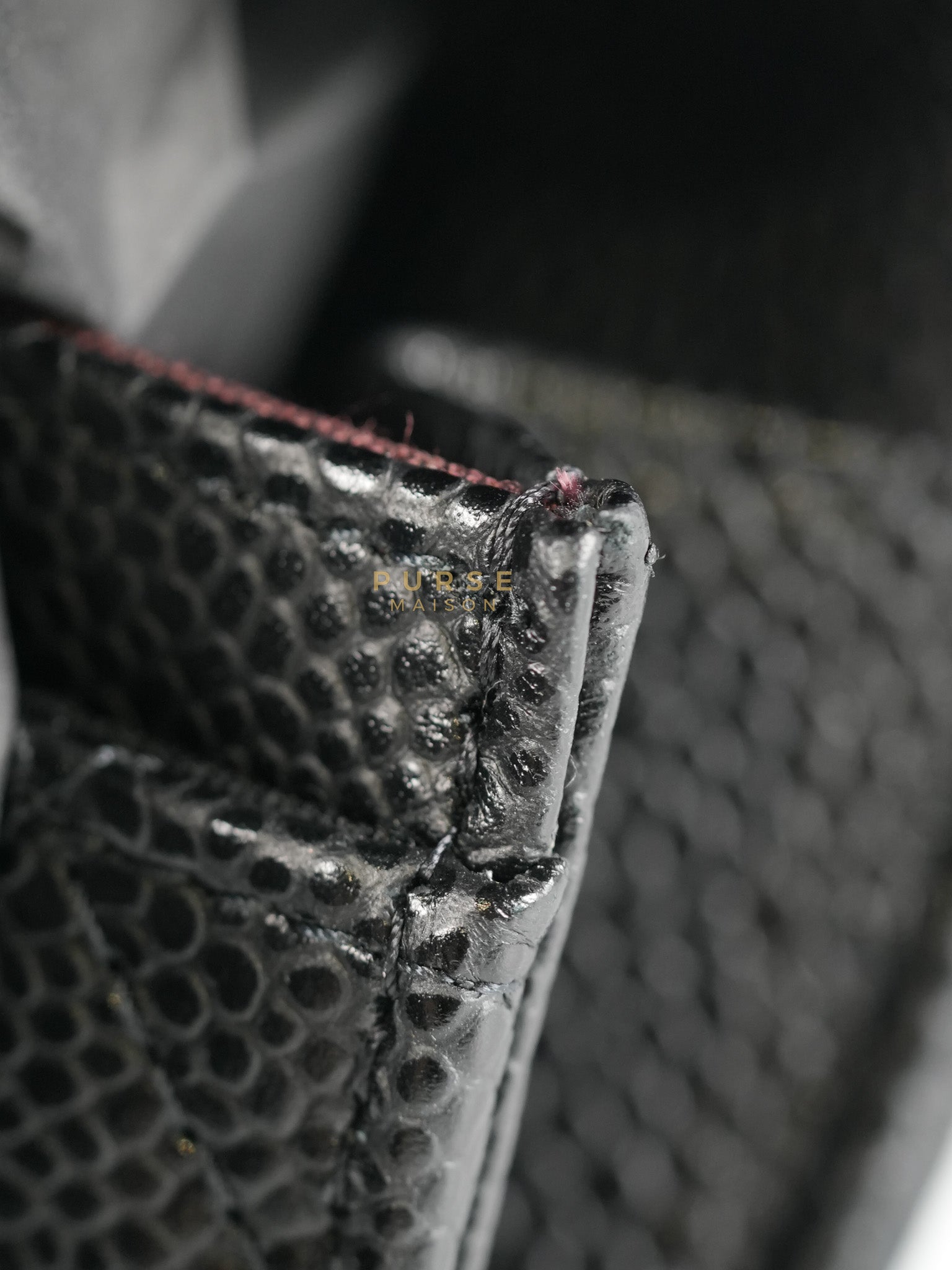 Classic Flap Card Holder in Black Quilted Caviar Leather & Gold Hardware Series 31 | Purse Maison Luxury Bags Shop