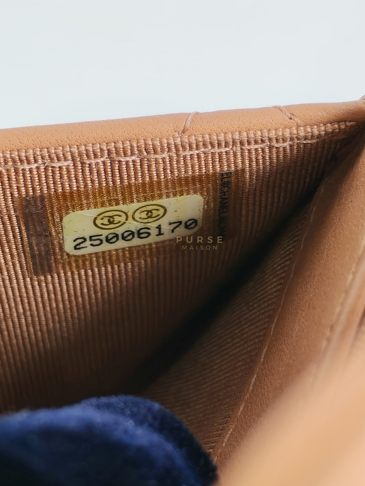 Classic Flap Card Holder in Peach Lambskin Leather and Light Gold Hardware Series 25 | Purse Maison Luxury Bags Shop