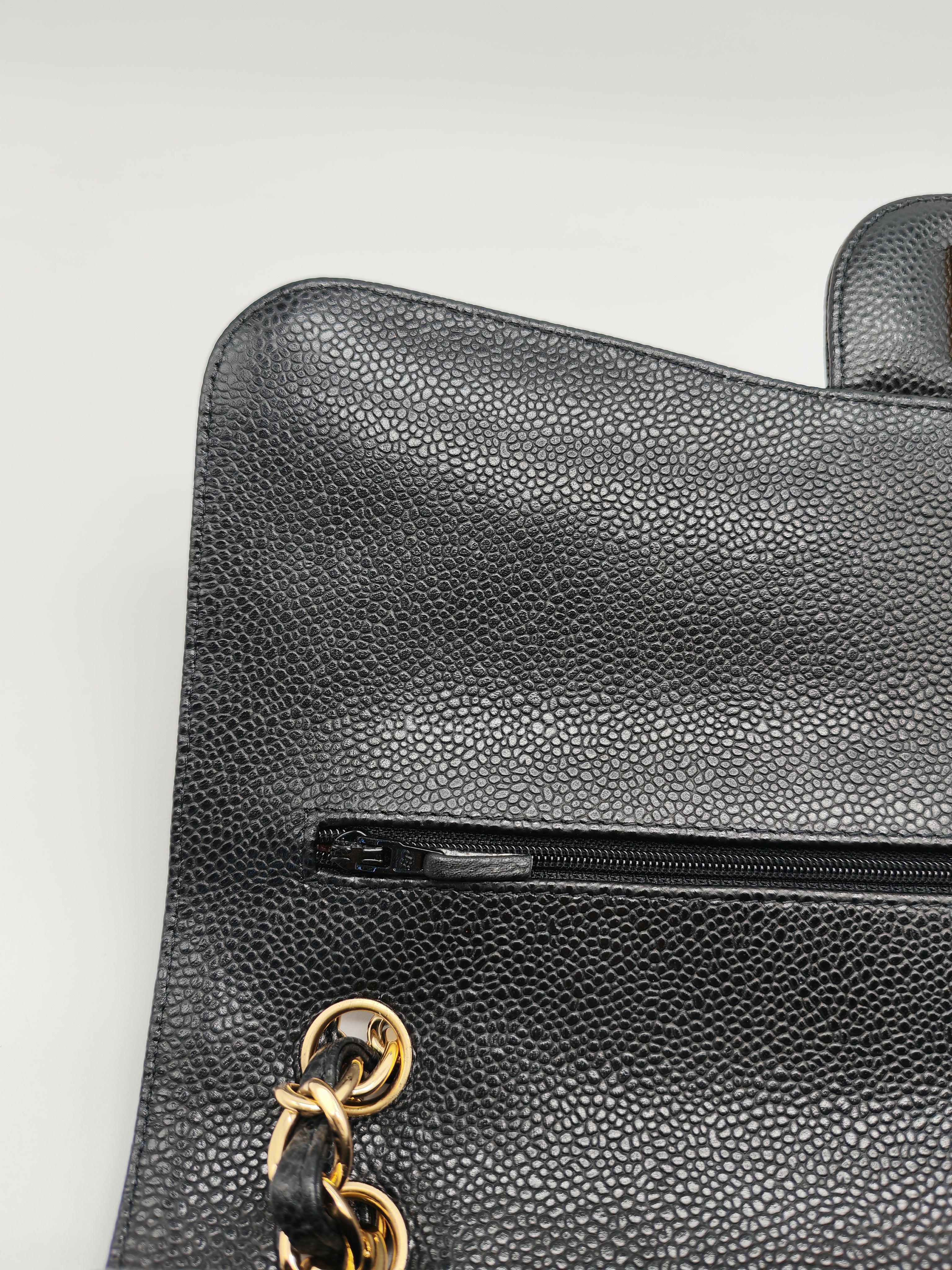 Classic Jumbo Double Flap Black Caviar Series 14 | Purse Maison Luxury Bags Shop