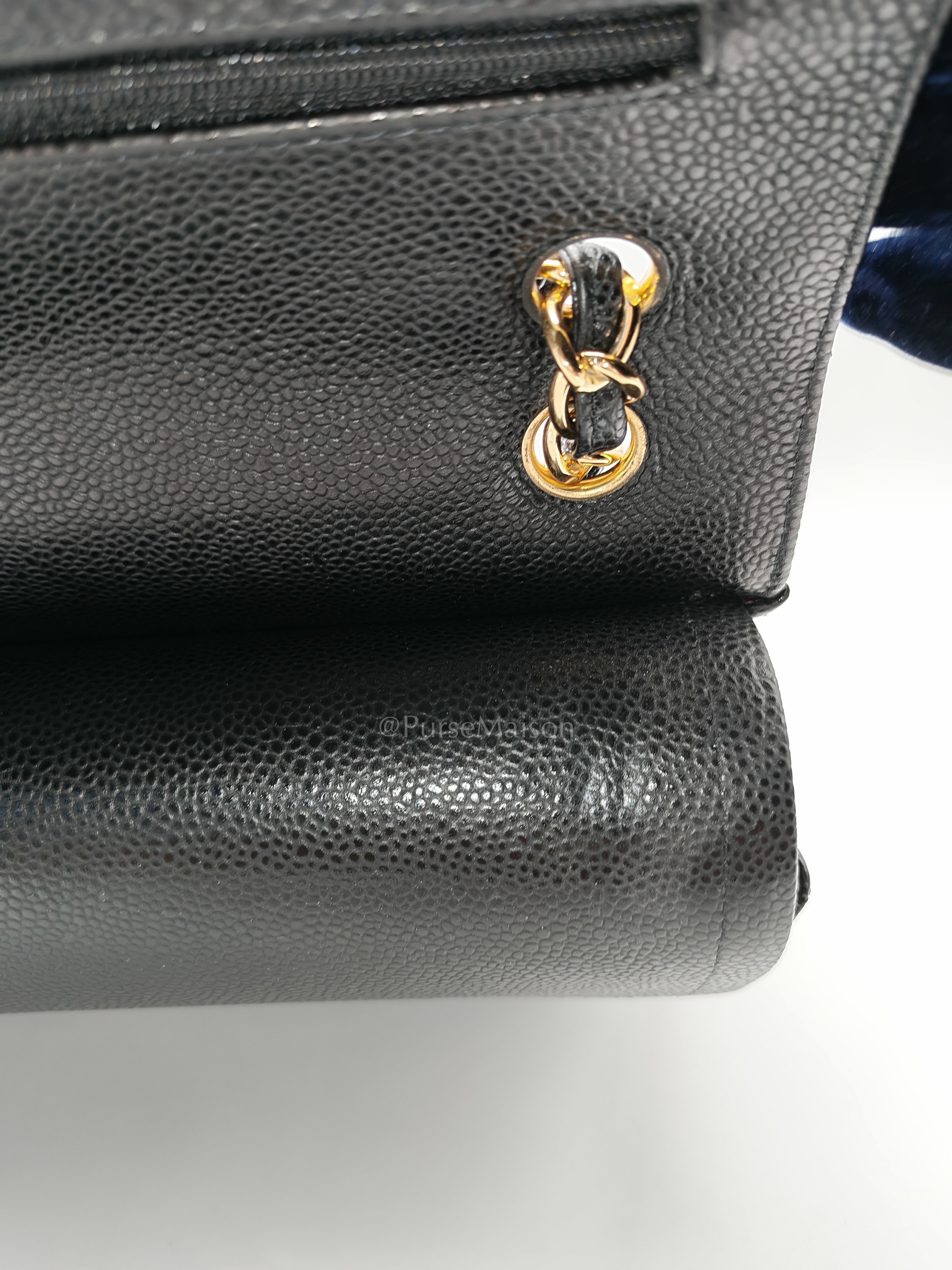 Classic Jumbo Double Flap Black Caviar Series 14 | Purse Maison Luxury Bags Shop