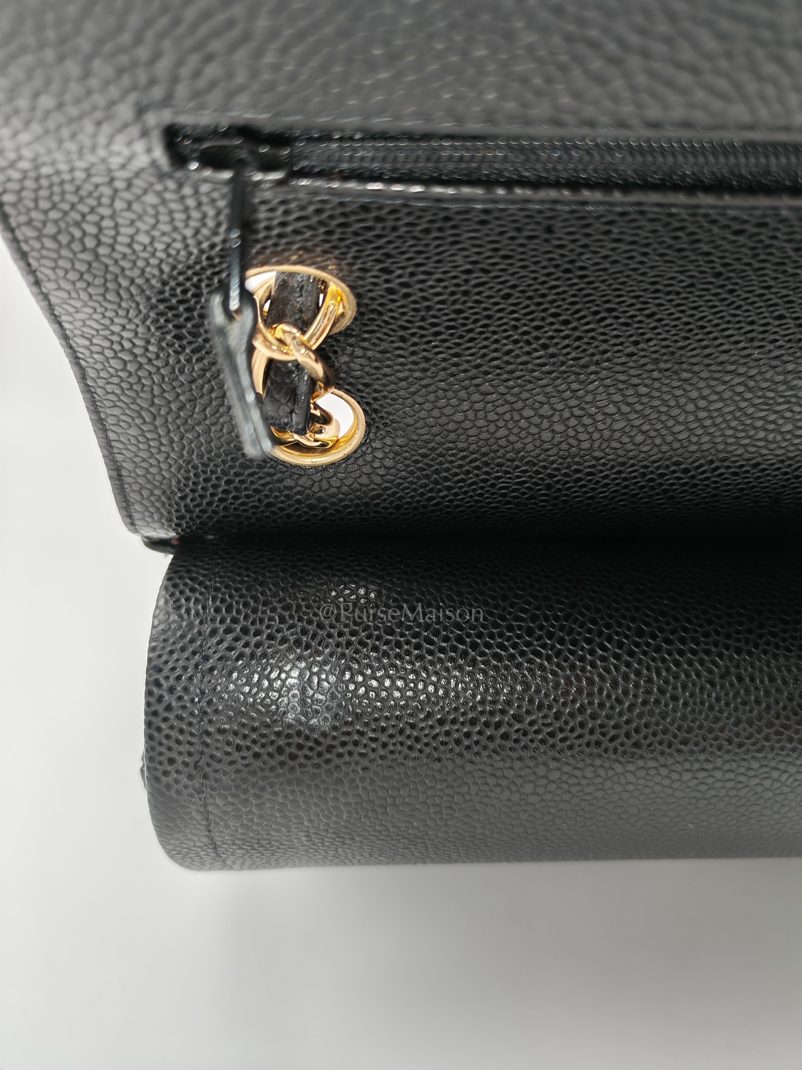 Classic Jumbo Double Flap Black Caviar Series 14 | Purse Maison Luxury Bags Shop