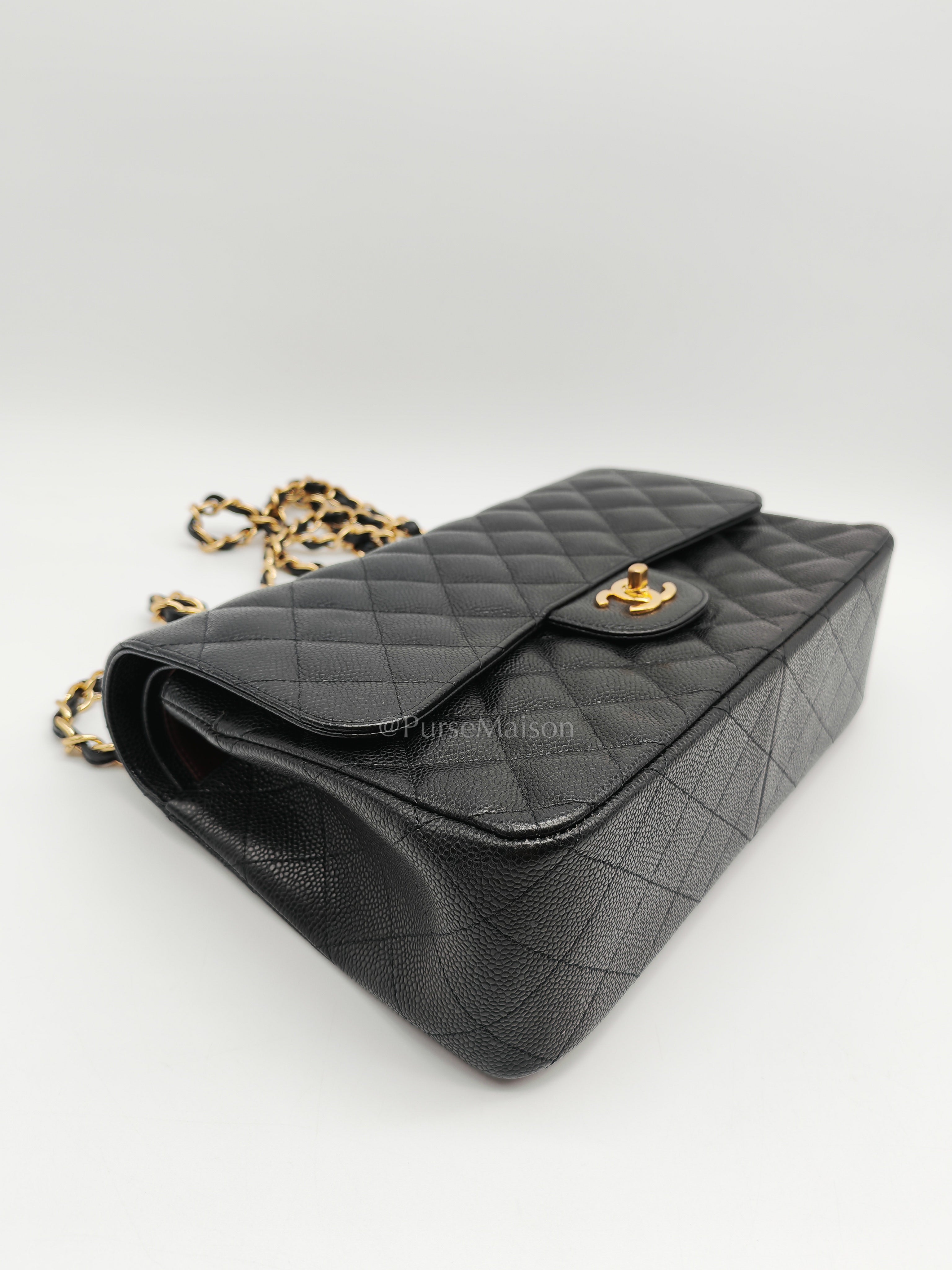 Classic Jumbo Double Flap Black Caviar Series 14 | Purse Maison Luxury Bags Shop