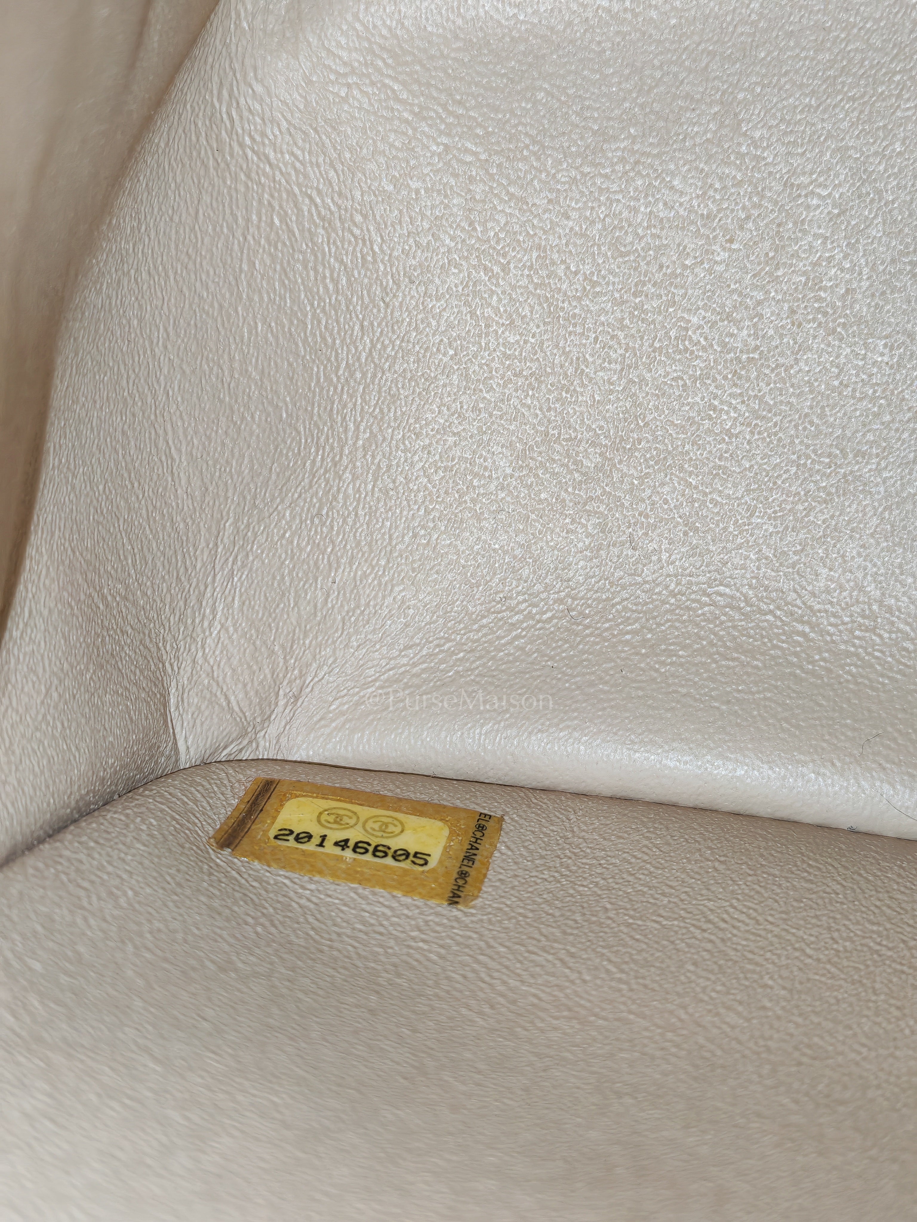 Classic Jumbo Double Flap in Beige Clair Leather and Gold Hardware Series 20 | Purse Maison Luxury Bags Shop