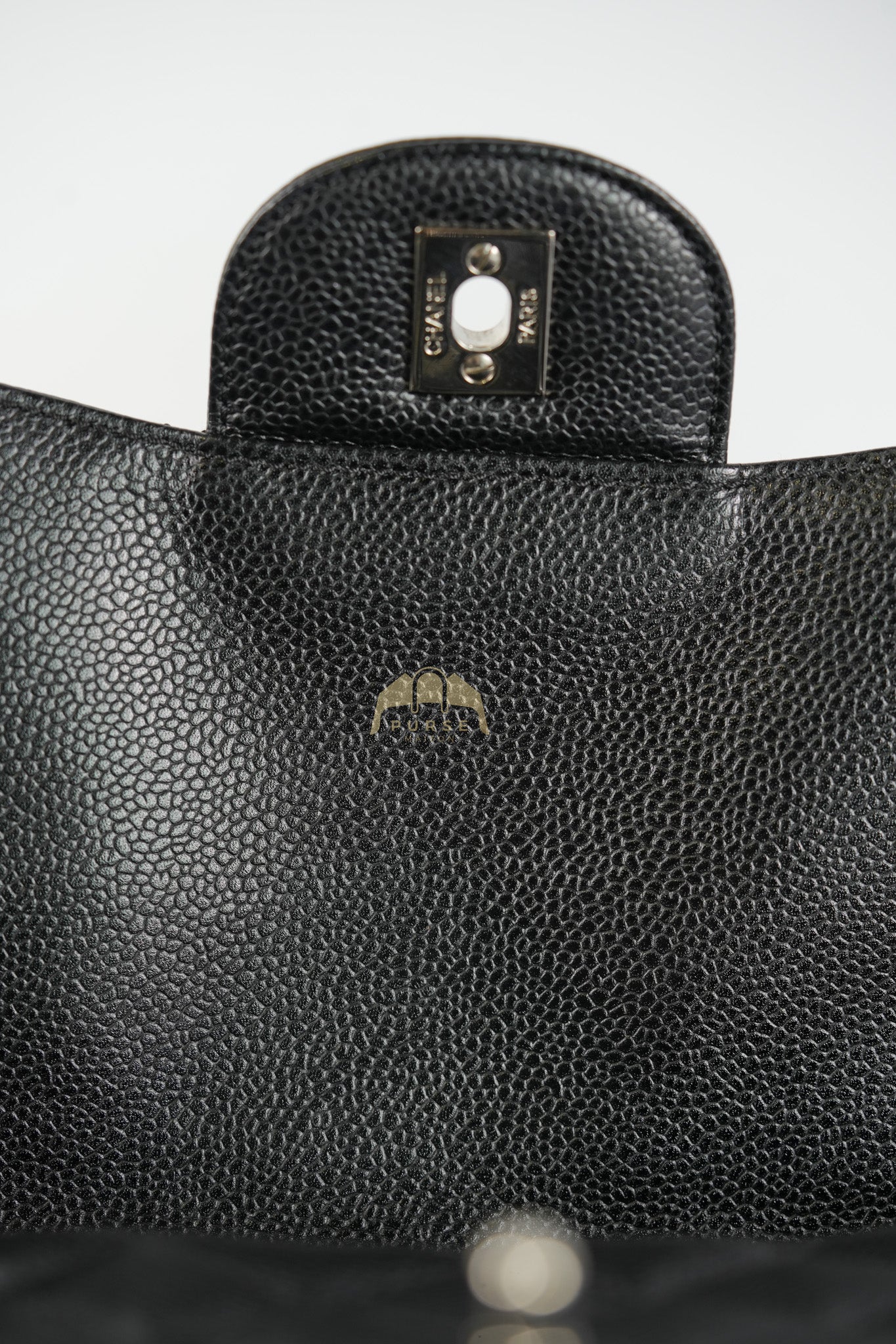 Classic Single Flap Jumbo in Black Caviar Leather and Silver Hardware (Series 9) | Purse Maison Luxury Bags Shop