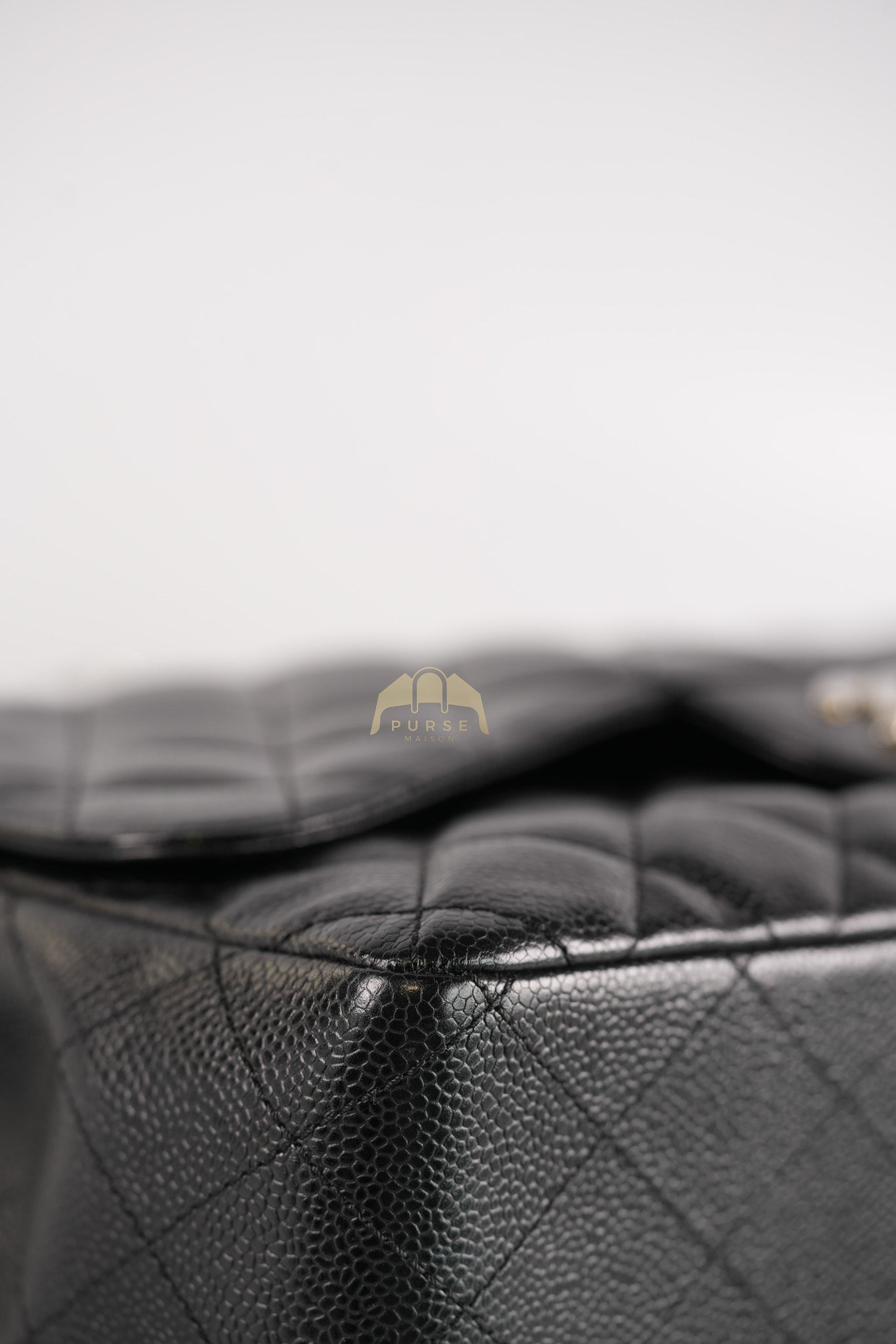 Classic Single Flap Jumbo in Black Caviar Leather and Silver Hardware (Series 9) | Purse Maison Luxury Bags Shop