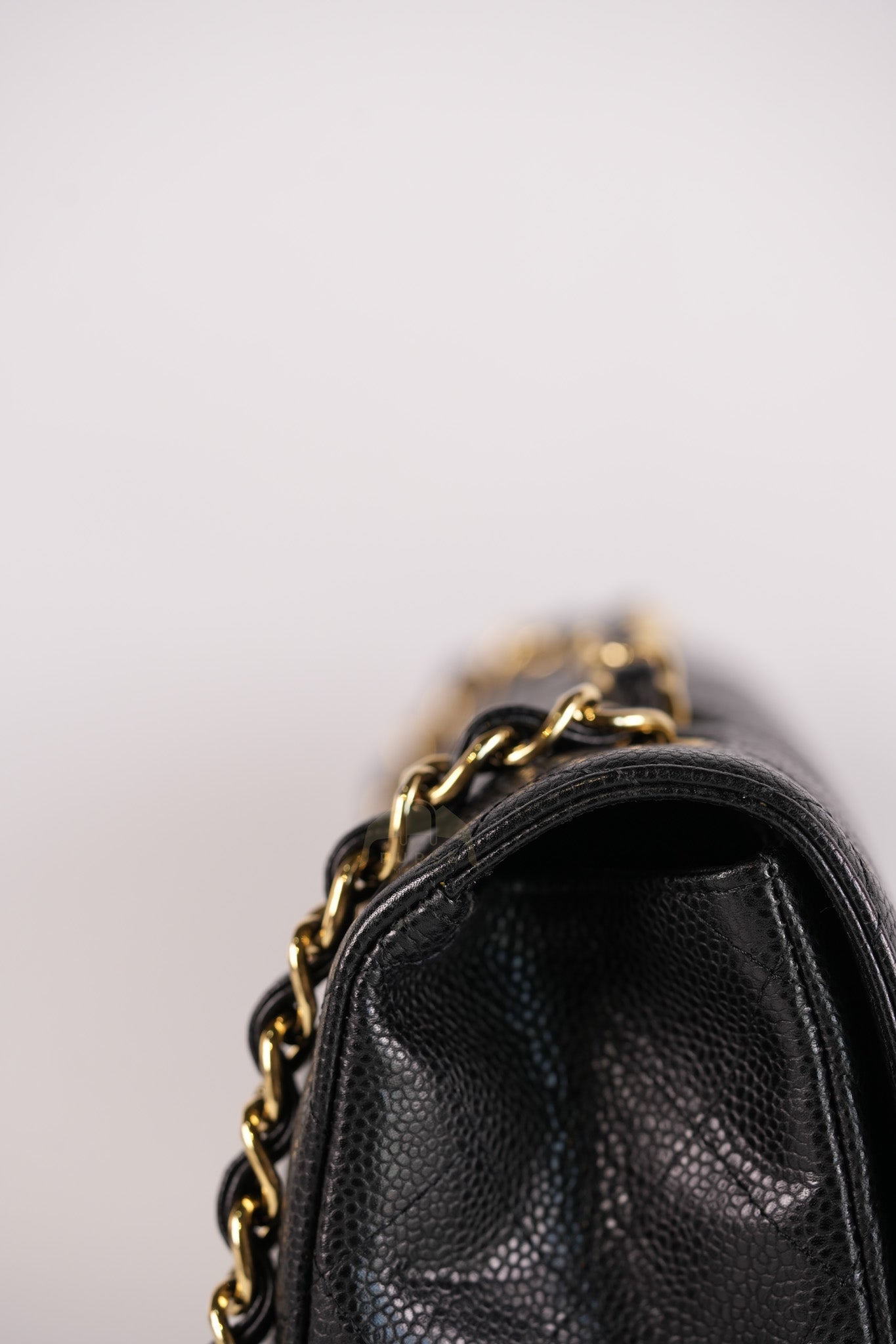 Classic Single Flap Jumbo in Black Caviar Leather Gold Hardware (Series 14) | Purse Maison Luxury Bags Shop