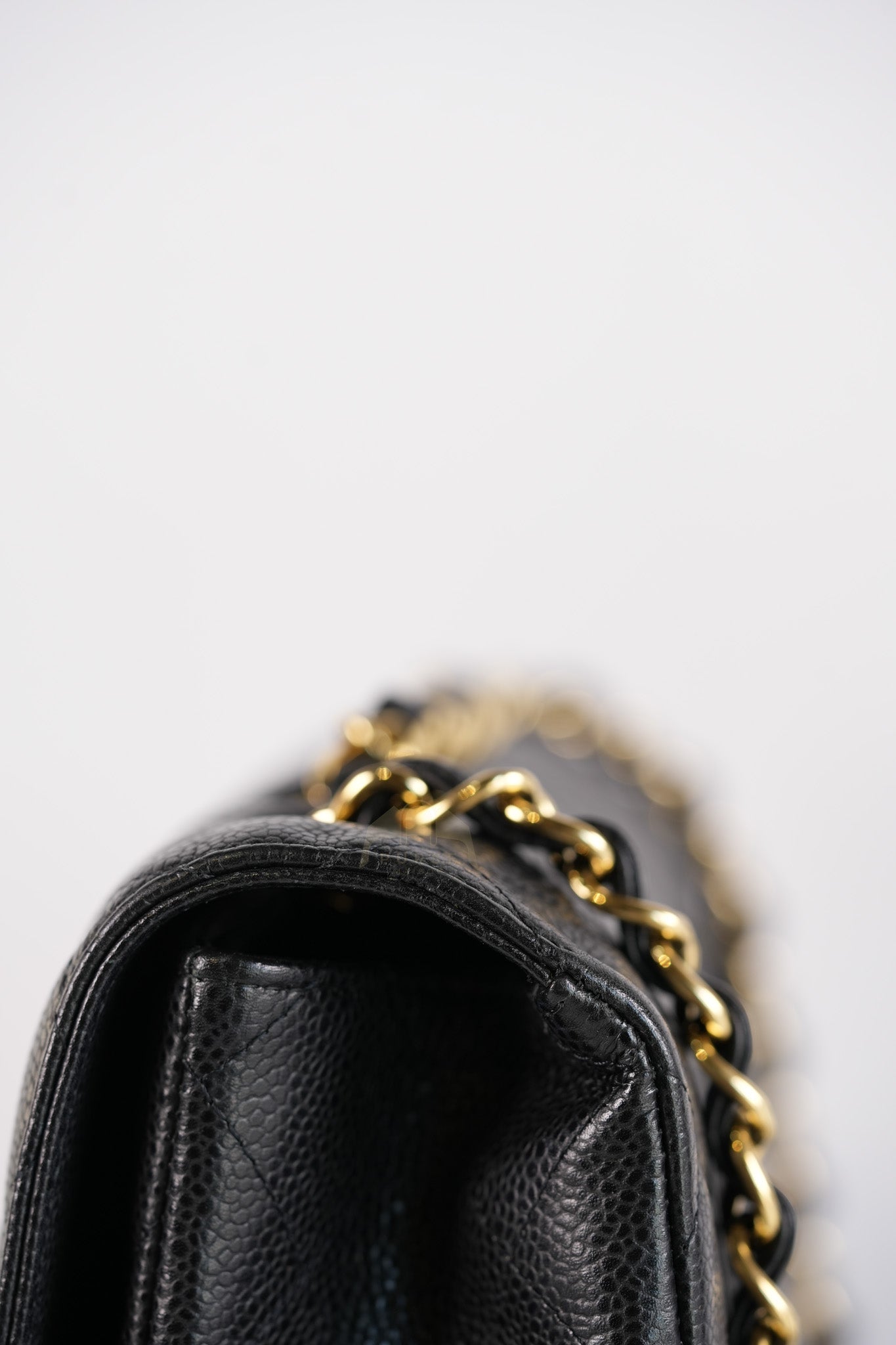 Classic Single Flap Jumbo in Black Caviar Leather Gold Hardware (Series 14) | Purse Maison Luxury Bags Shop