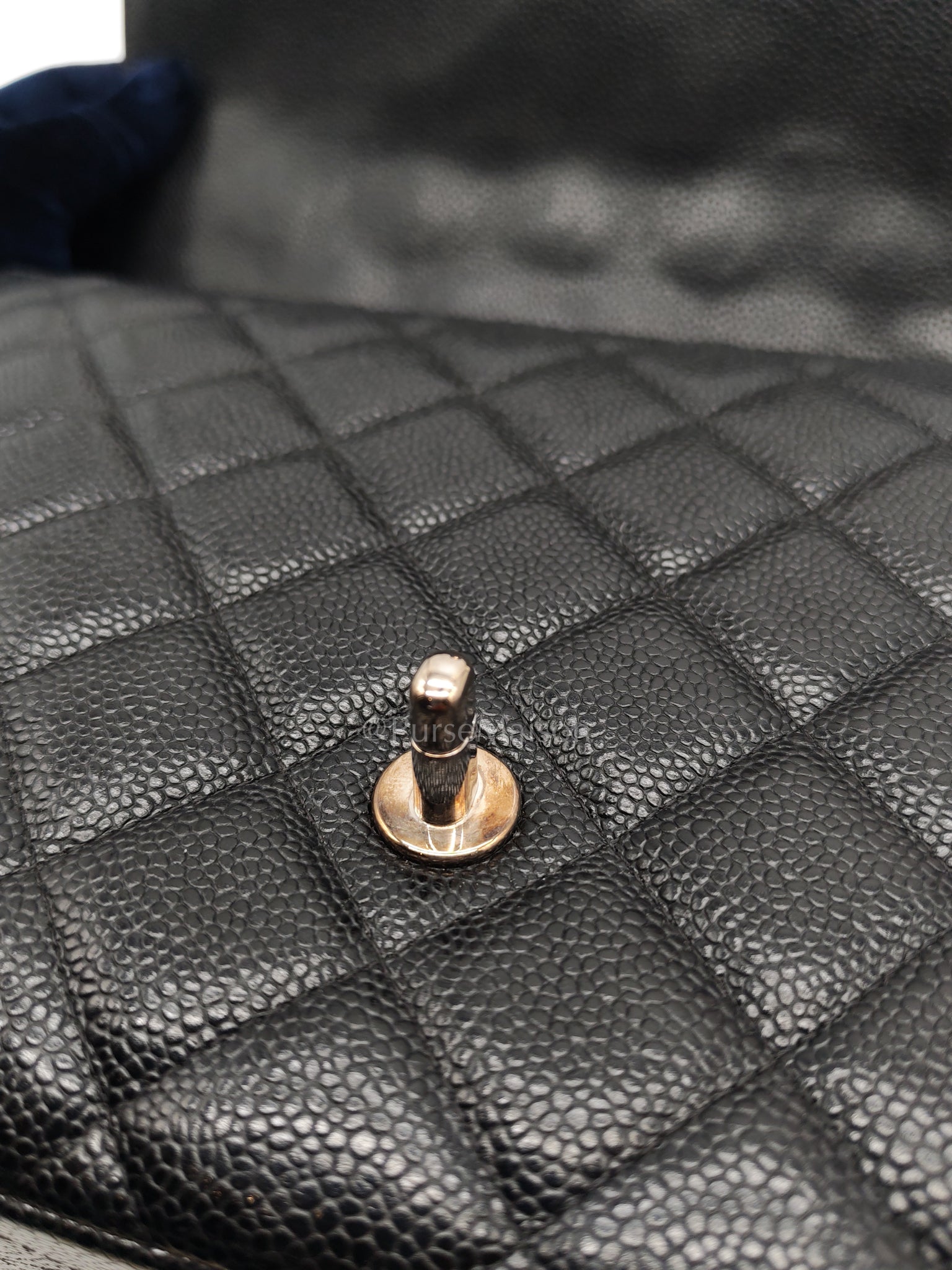 Classic Single Flap Jumbo in Black Caviar Leather in Silver Hardware Series 12 | Purse Maison Luxury Bags Shop