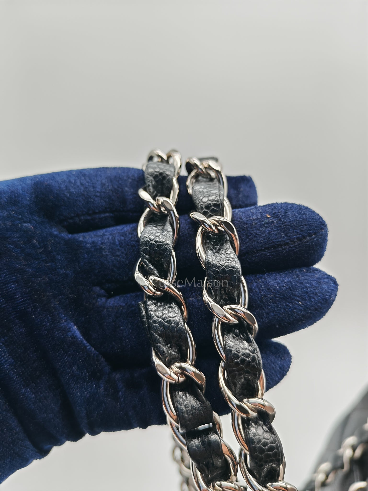 Classic Single Flap Jumbo in Black Caviar Leather in Silver Hardware Series 12 | Purse Maison Luxury Bags Shop