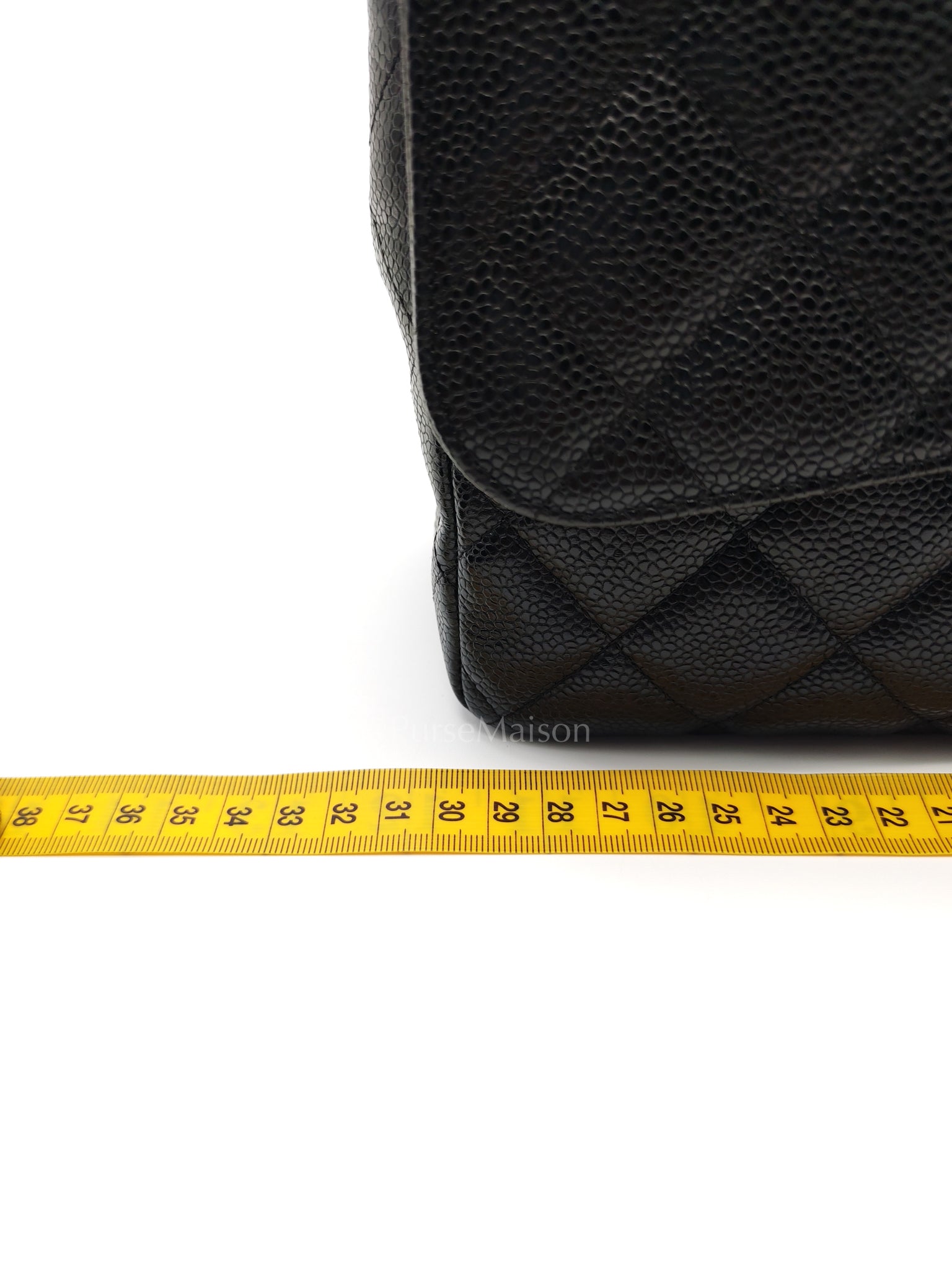 Classic Single Flap Jumbo in Black Caviar Leather in Silver Hardware Series 12 | Purse Maison Luxury Bags Shop