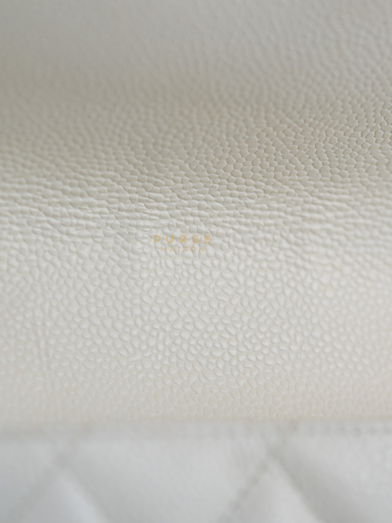 Classic Single Flap Jumbo in White Caviar Leather & Silver Hardware Series 10 | Purse Maison Luxury Bags Shop