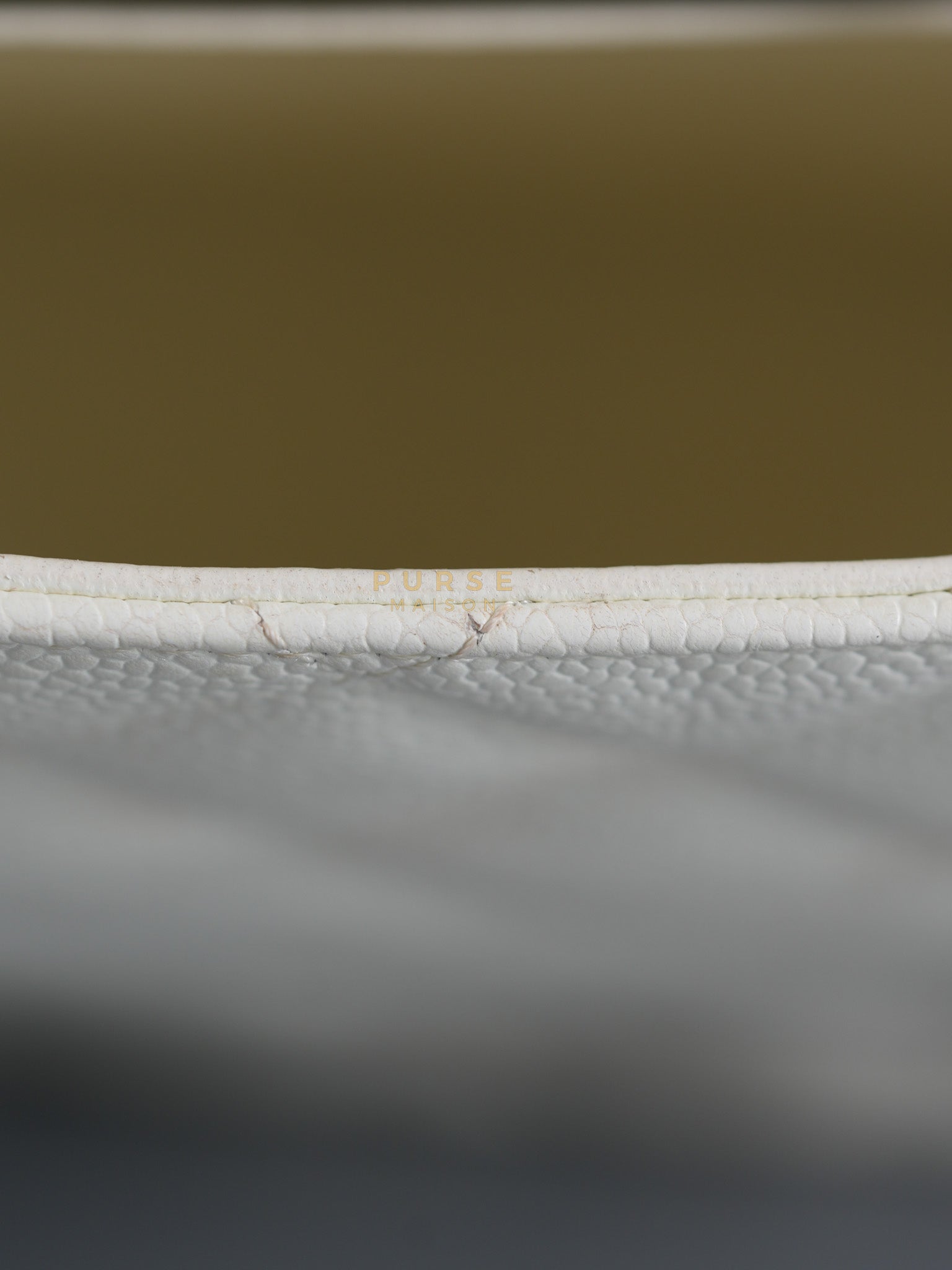 Classic Single Flap Jumbo in White Caviar Leather & Silver Hardware Series 10 | Purse Maison Luxury Bags Shop