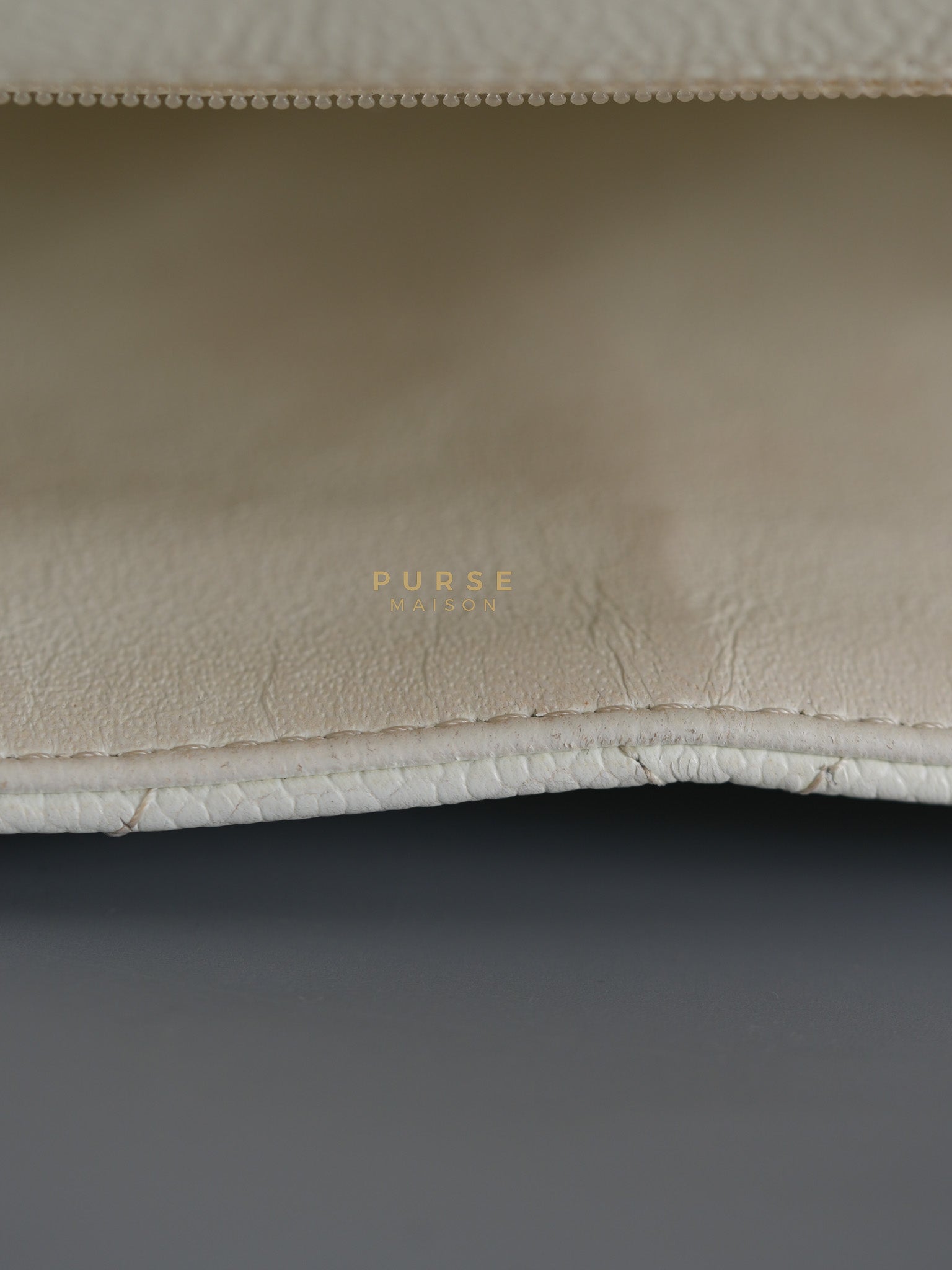 Classic Single Flap Jumbo in White Caviar Leather & Silver Hardware Series 10 | Purse Maison Luxury Bags Shop