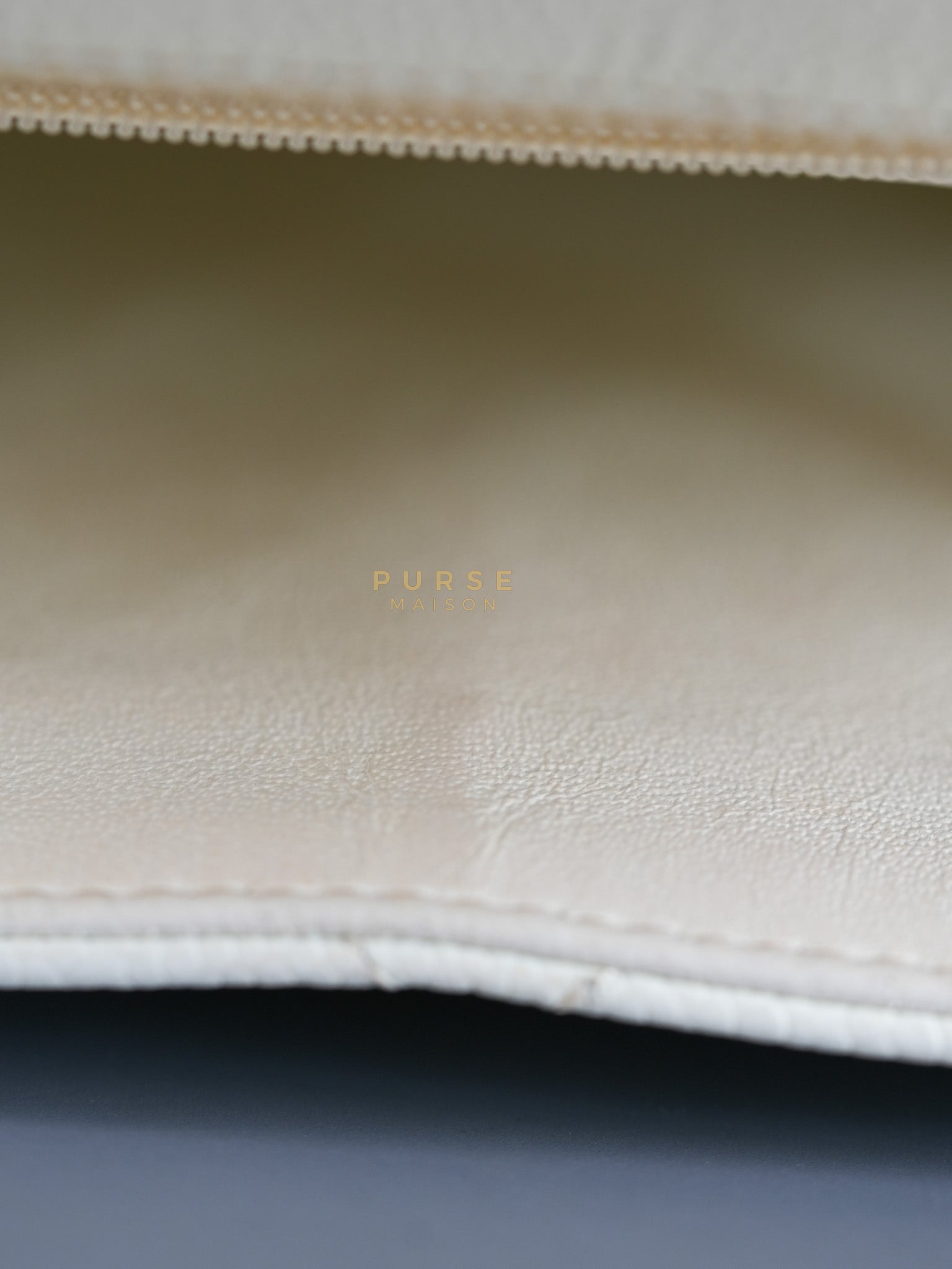 Classic Single Flap Jumbo in White Caviar Leather & Silver Hardware Series 10 | Purse Maison Luxury Bags Shop